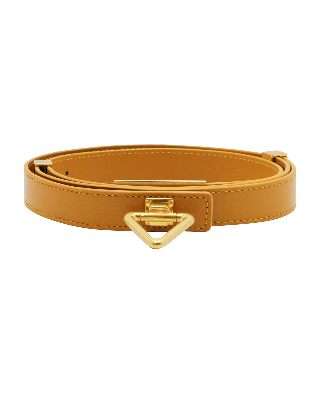 Bottega Veneta Point Lock Belt - Saddle Brown