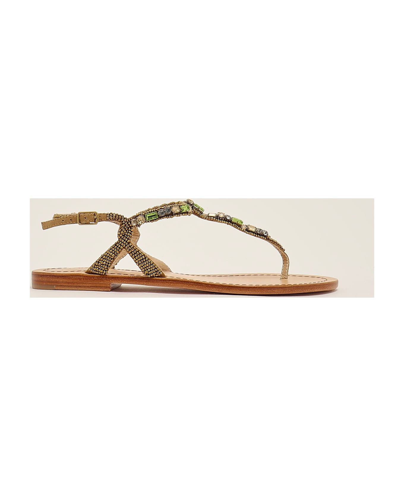 Malìparmi Infradito Gioiello Sandal - ORO-VERDE