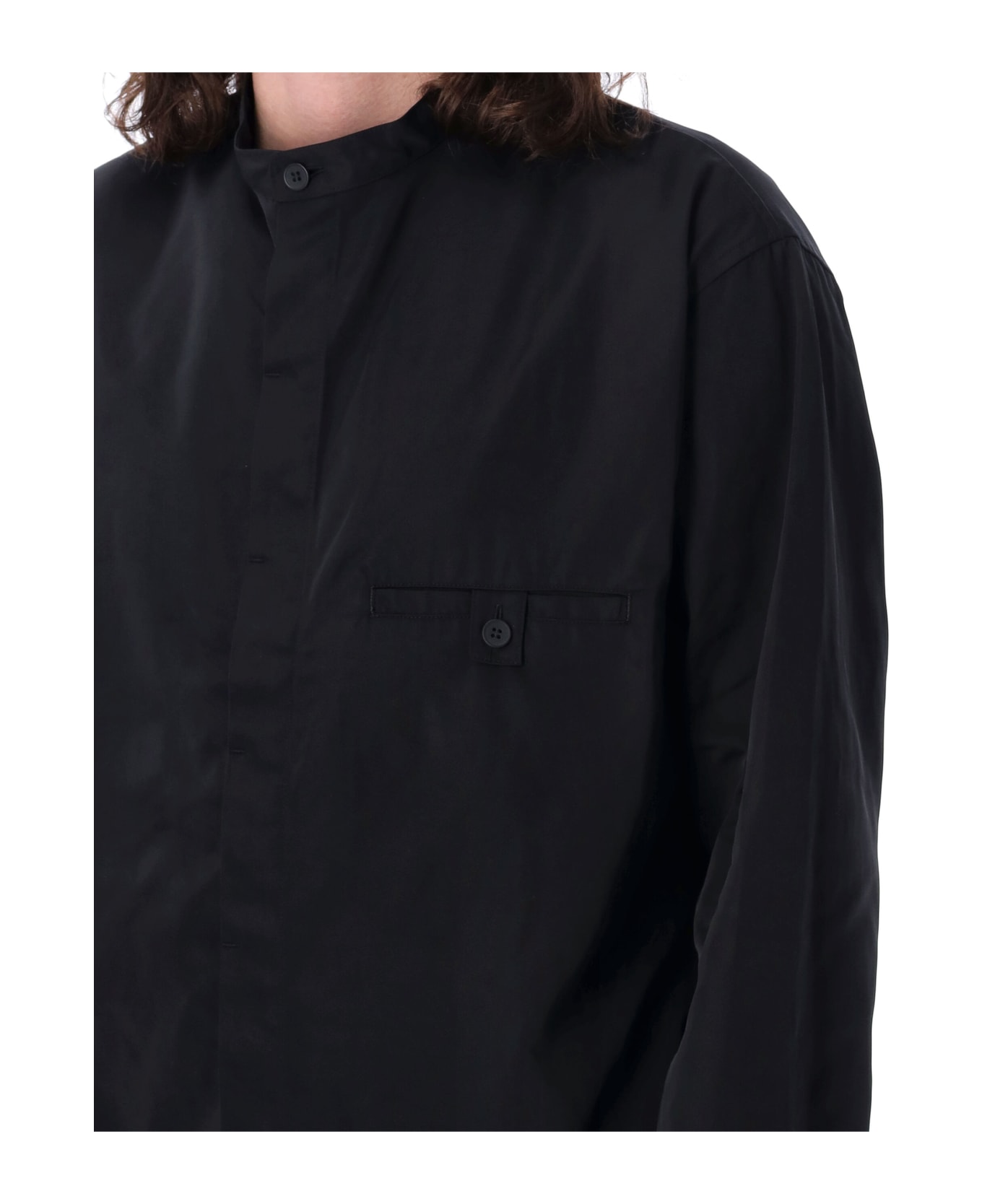 Y-3 Nylon Twill Shirt - BLACK