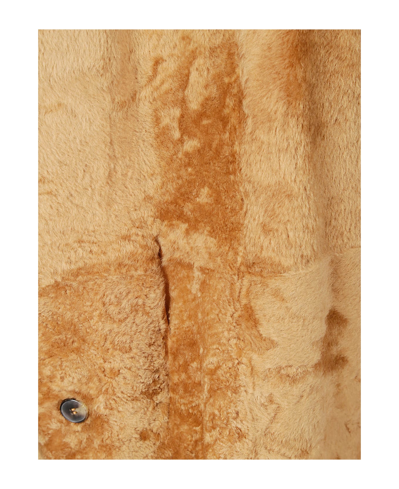 Desa 1972 Shearling Cape - CARAMEL