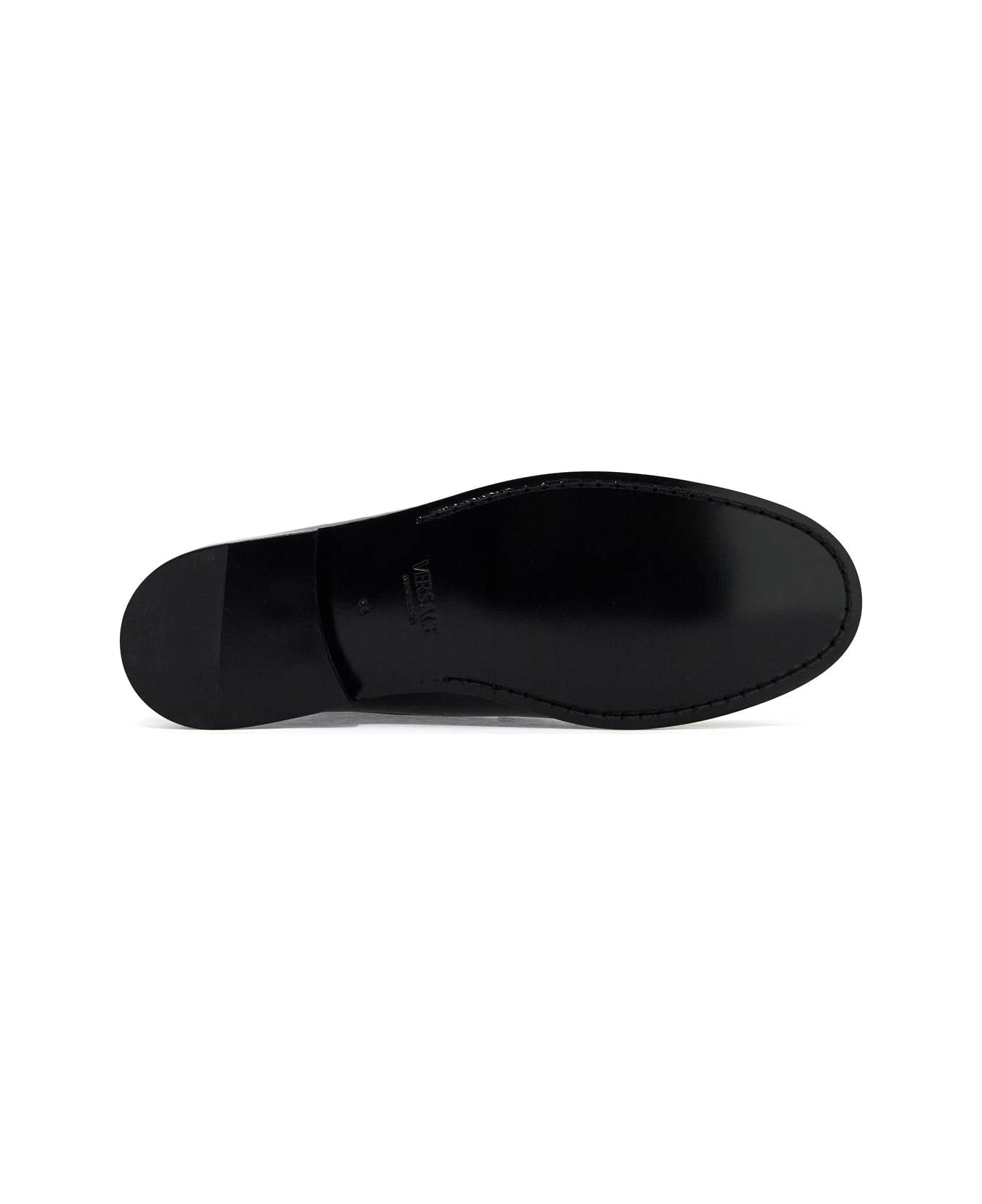 Versace Medusa '95 Loafers - BLACK-RUTHENIUM ULTRA BLA (Black)