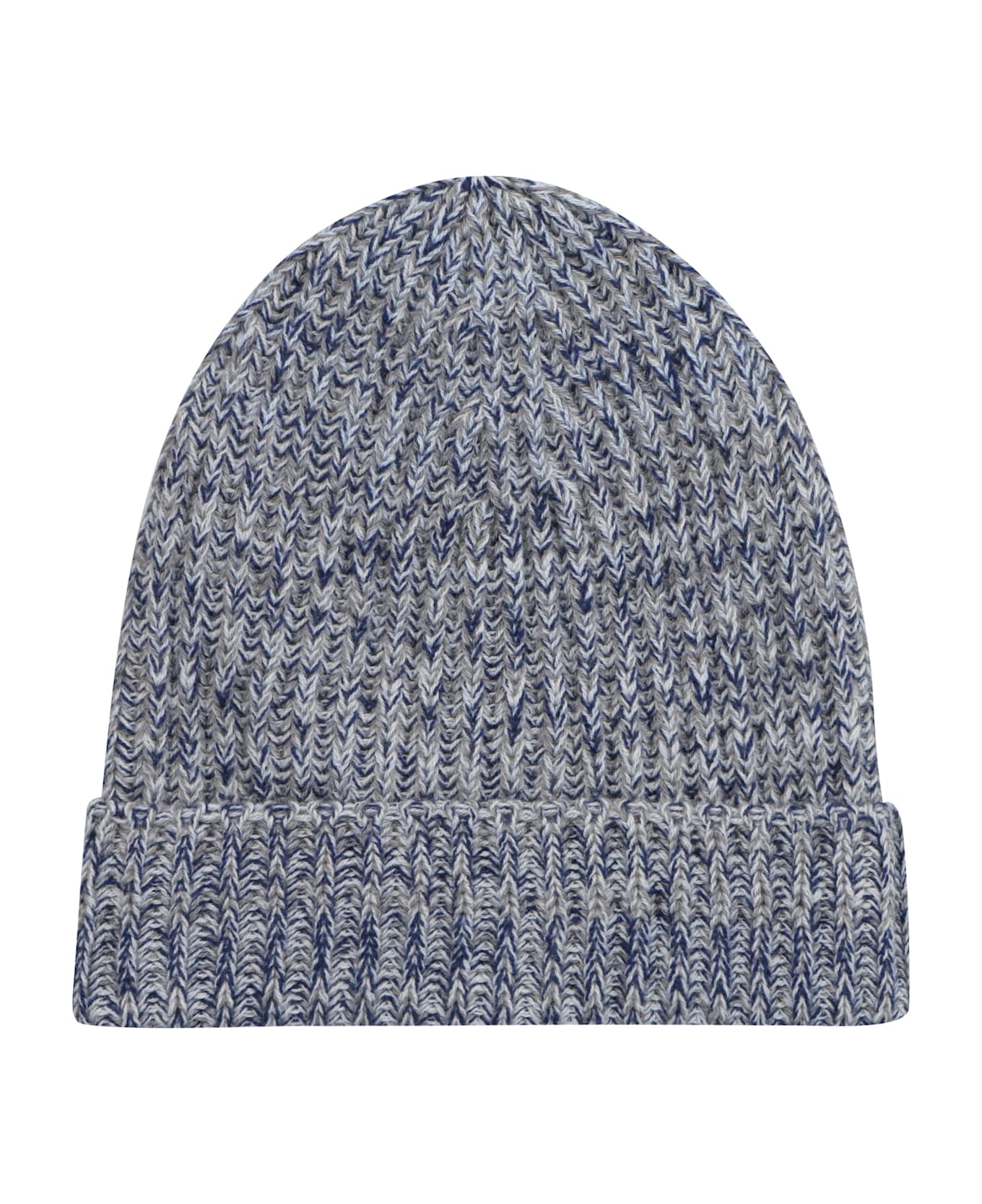 Malo Ribbed Knit Beanie - blue