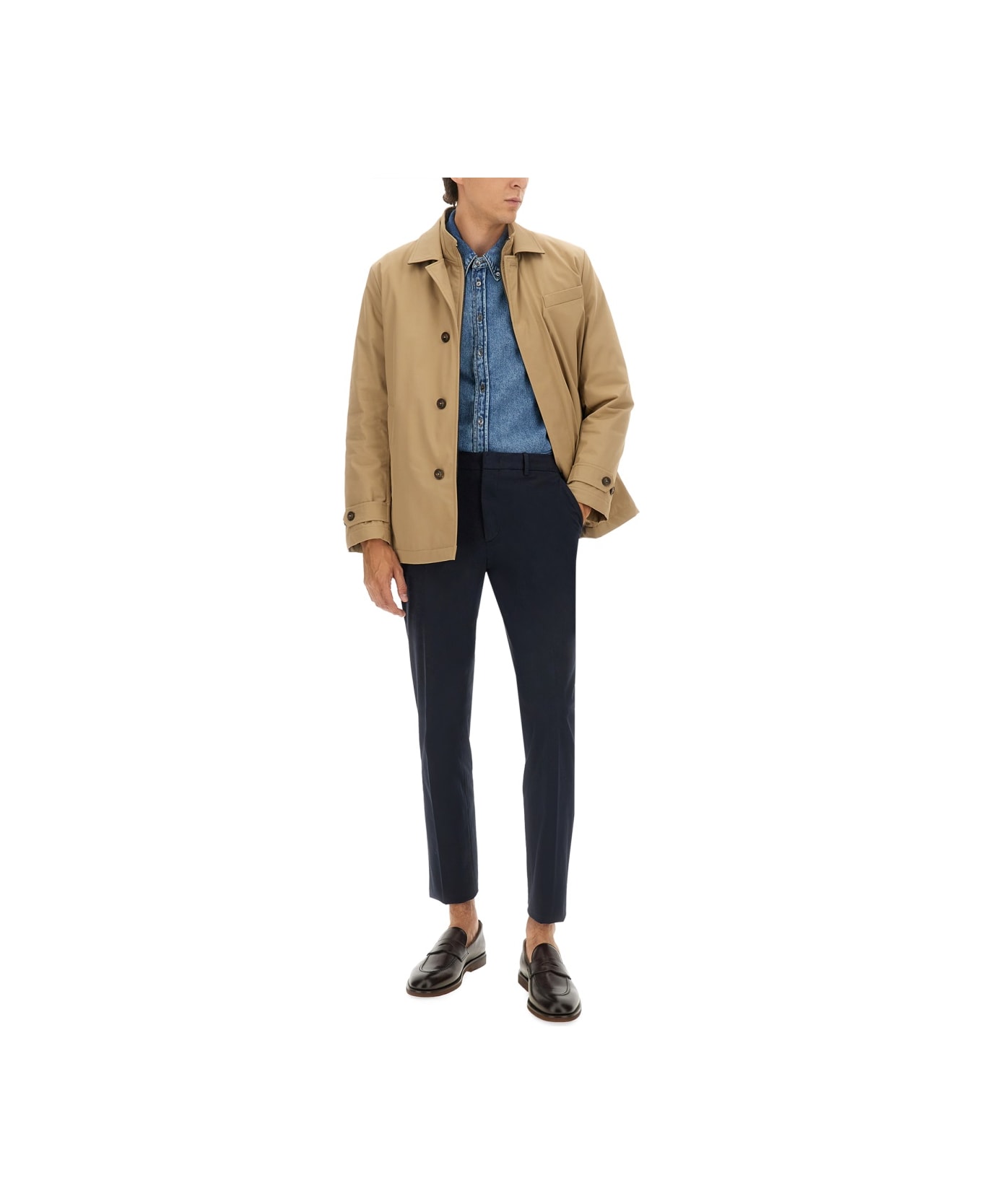 Fay "morning" Double Front Jacket - BEIGE