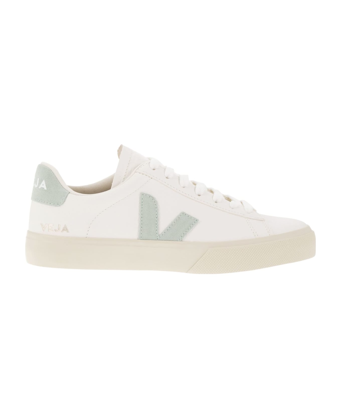 Veja Chromefree Leather Trainers - White/water Green
