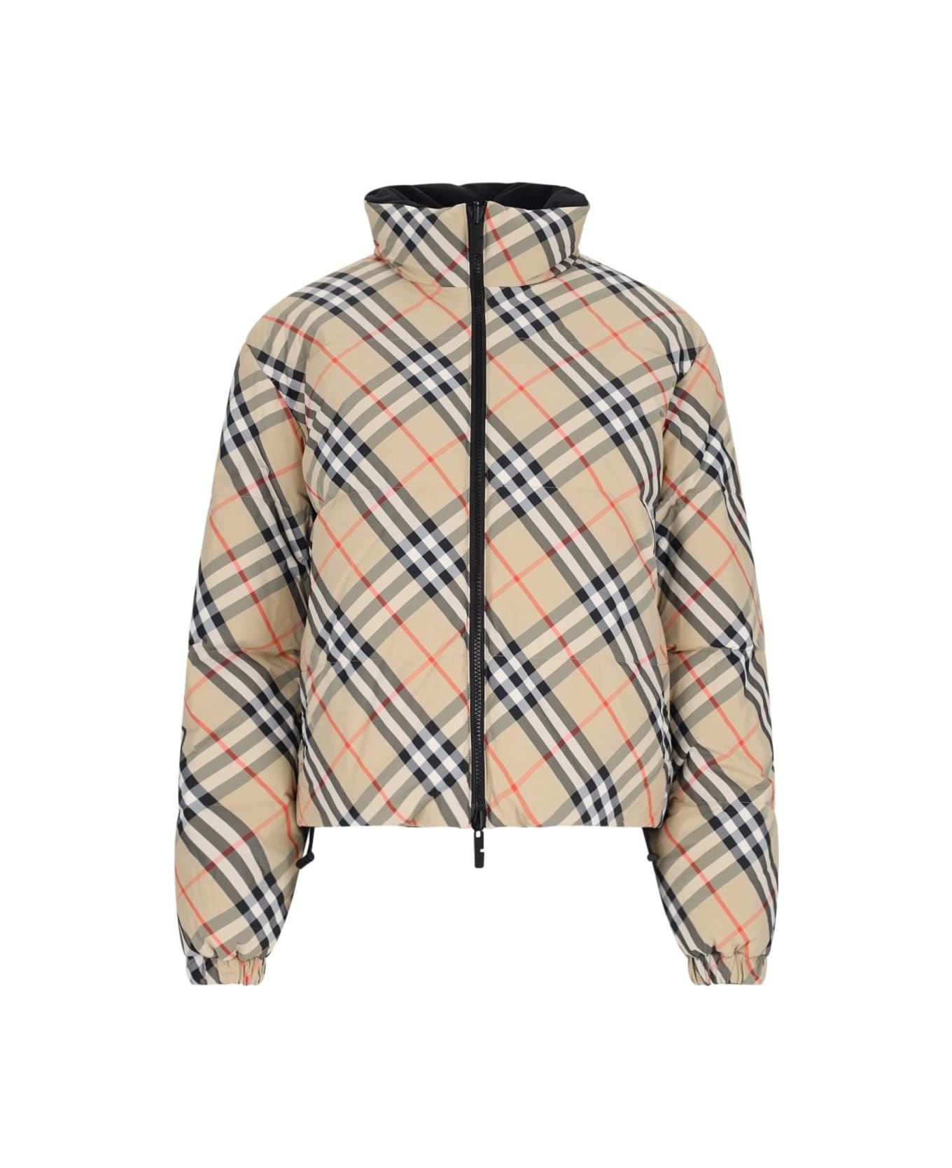 Burberry Reversible Short Down Jacket - Sand Ip Check