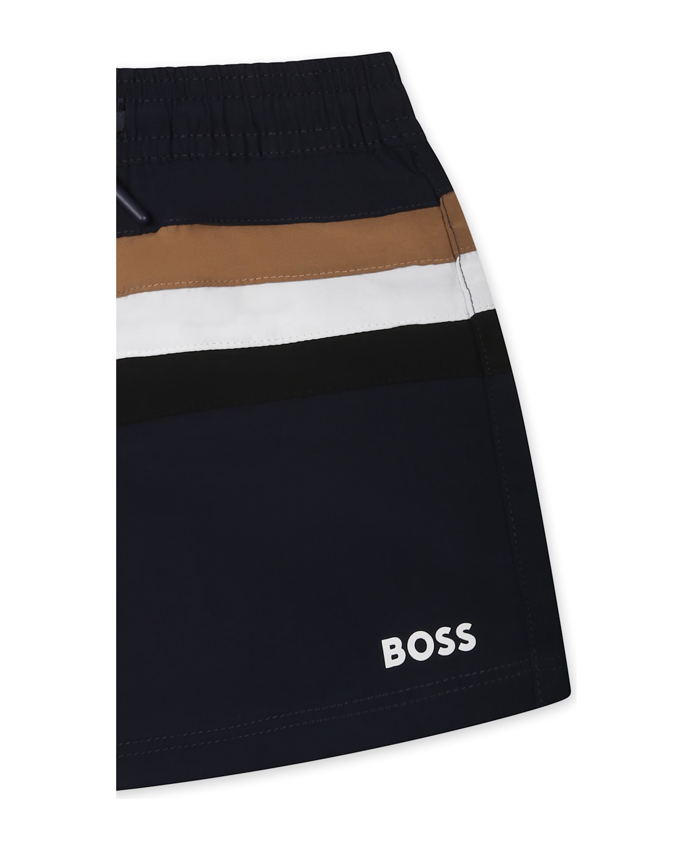 Hugo Boss Blue Swim Shorts For Bbay Boy With Logo - Blue
