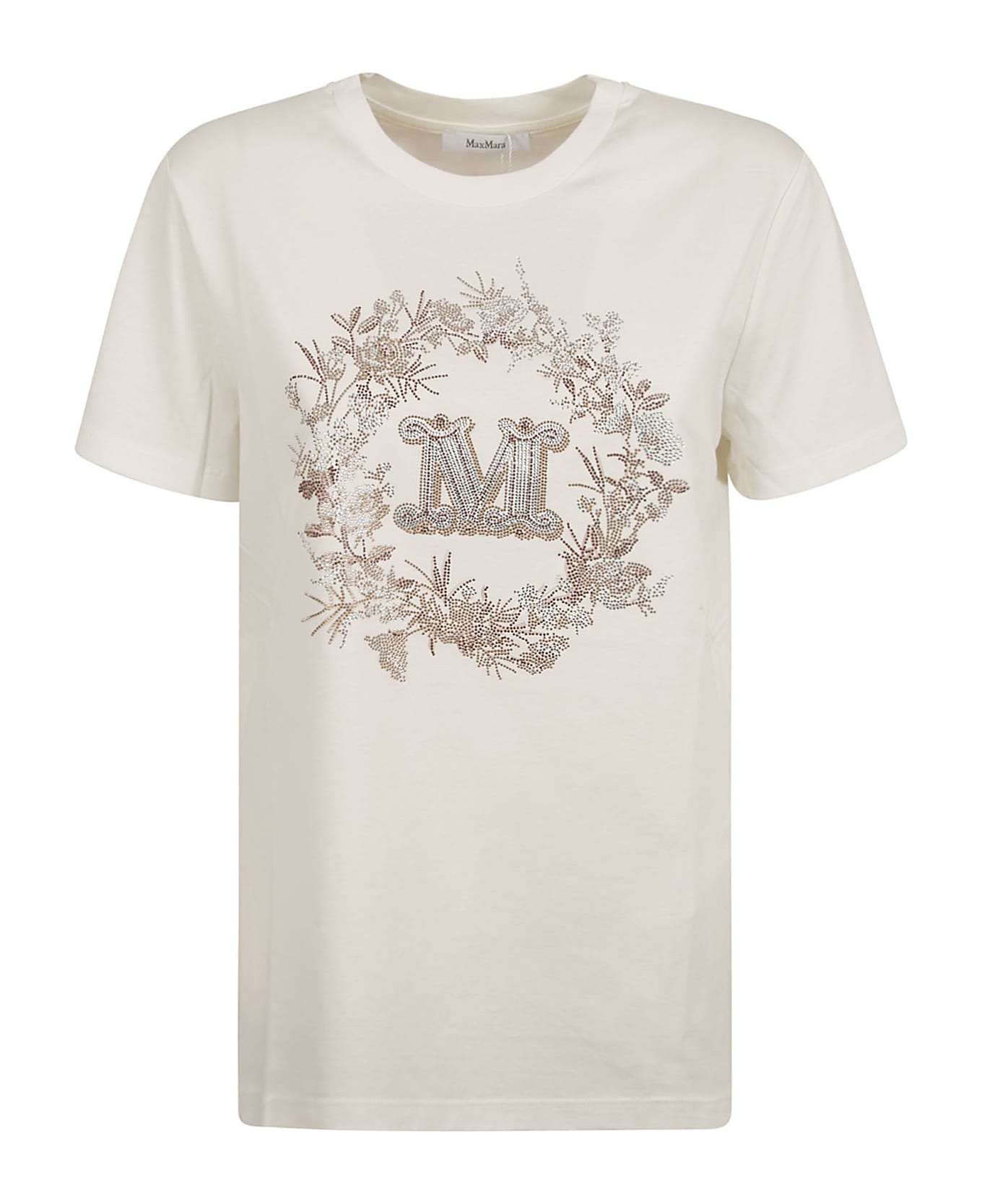 Max Mara Elmo Logo Print T-shirt - White