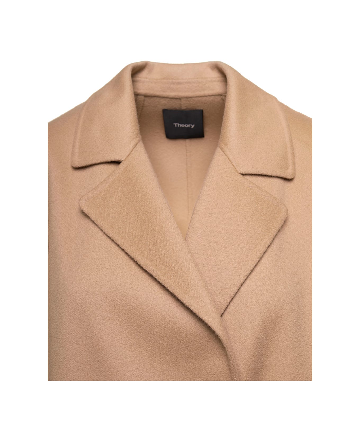 Theory 'clairene' Beige Jacket With Notched Revers In Wool And Cashmere Woman - Beige コート