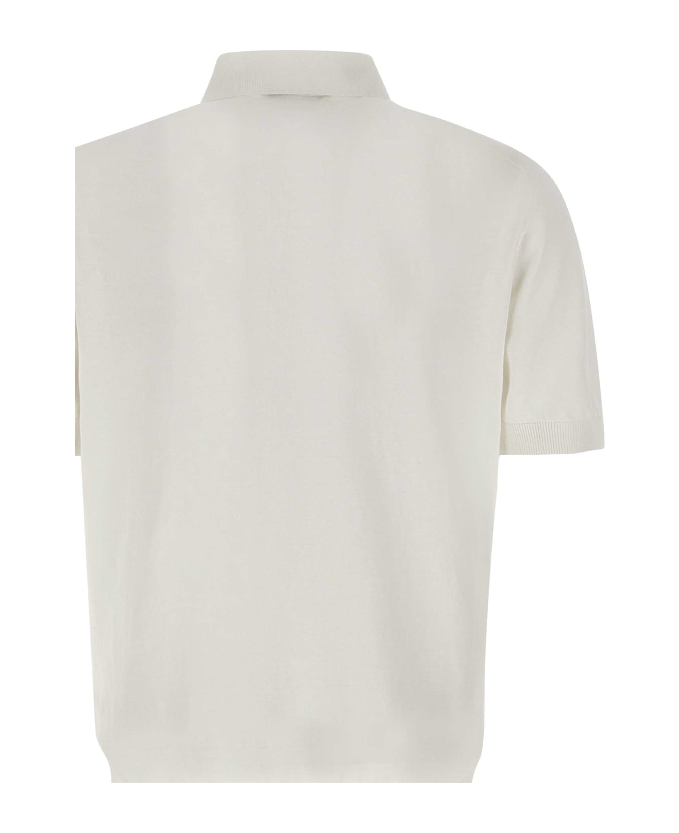 Filippo De Laurentiis Cotton Crêpe Polo Shirt - White