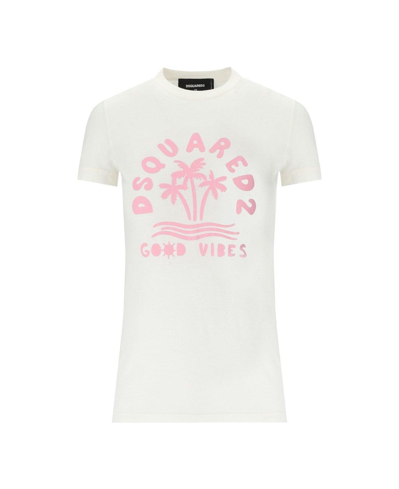 Dsquared2 Good Vibes T-shirt - Bianco