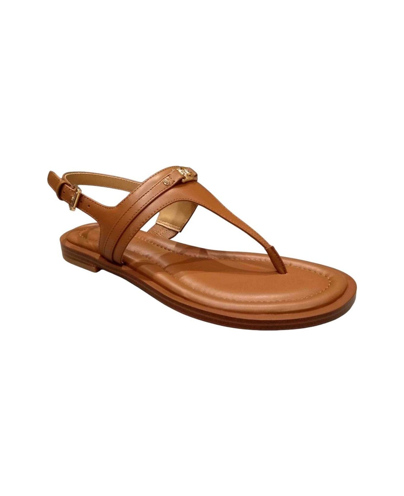 Michael Kors Collection Mandy T-strap Sandals - Luggage