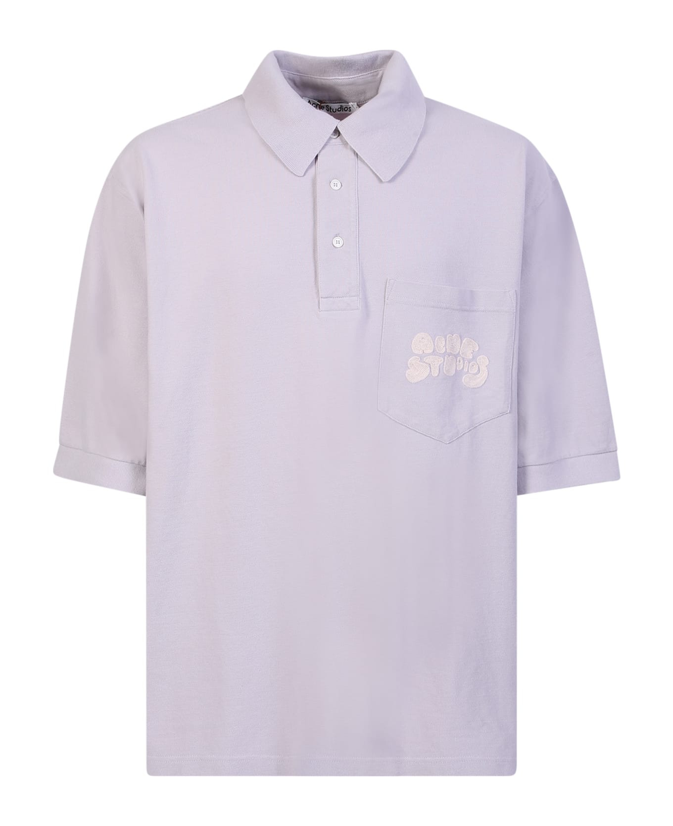 Acne Studios Embroidered-logo Polo Shirt - CSS