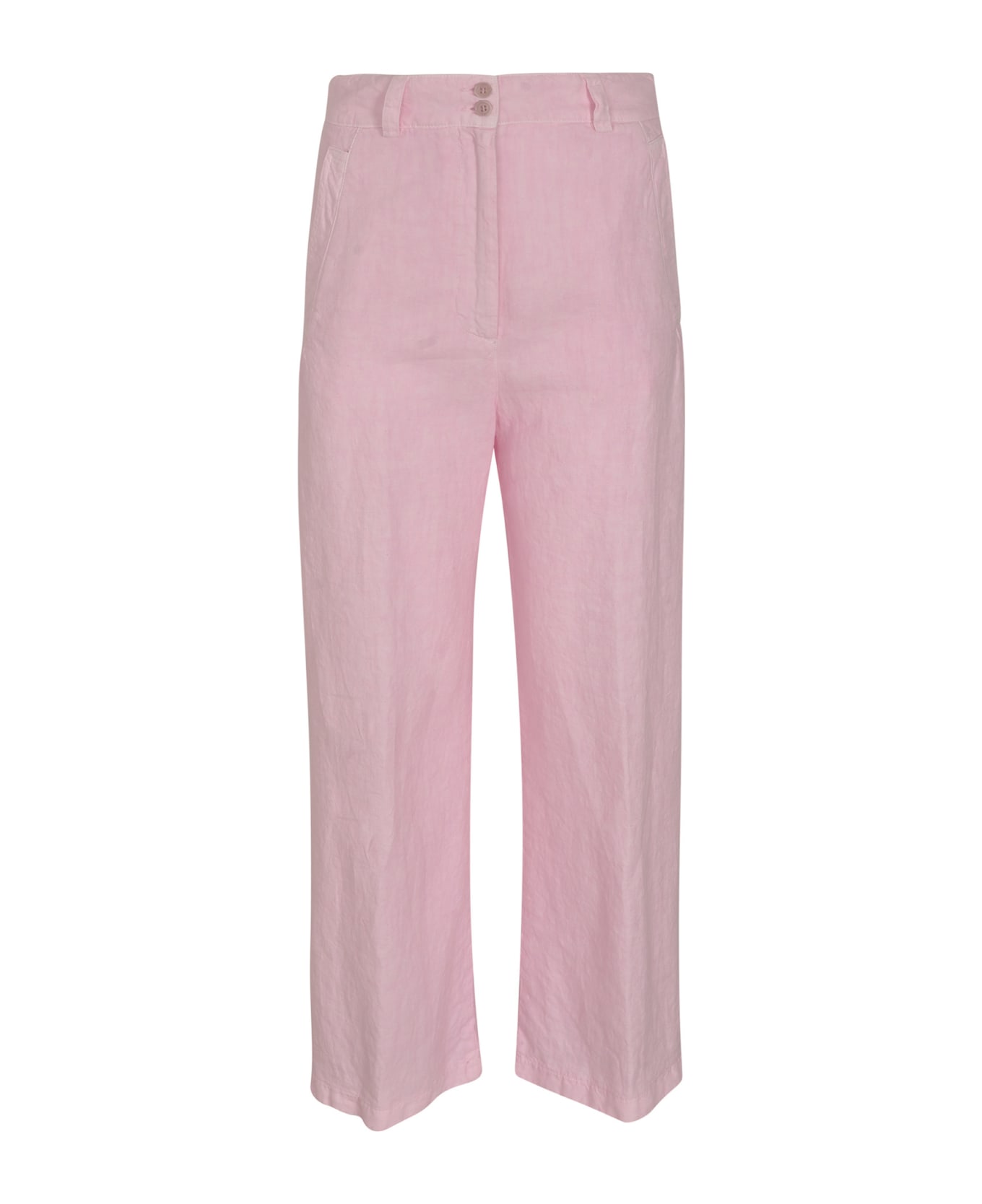 Aspesi Patched Pocket Straight Leg Plain Trousers - Pink