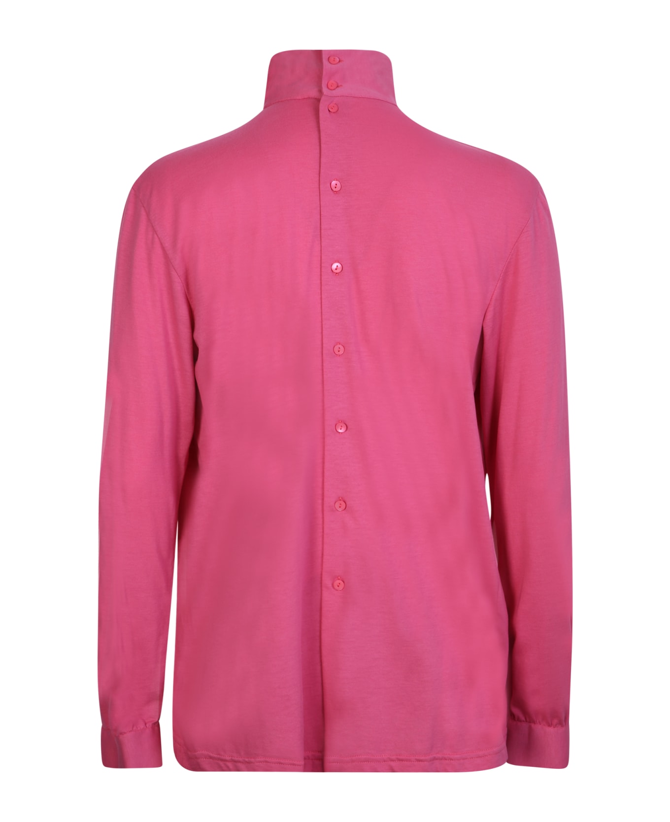 Xacus High Neck Blouse In Pink - Pink
