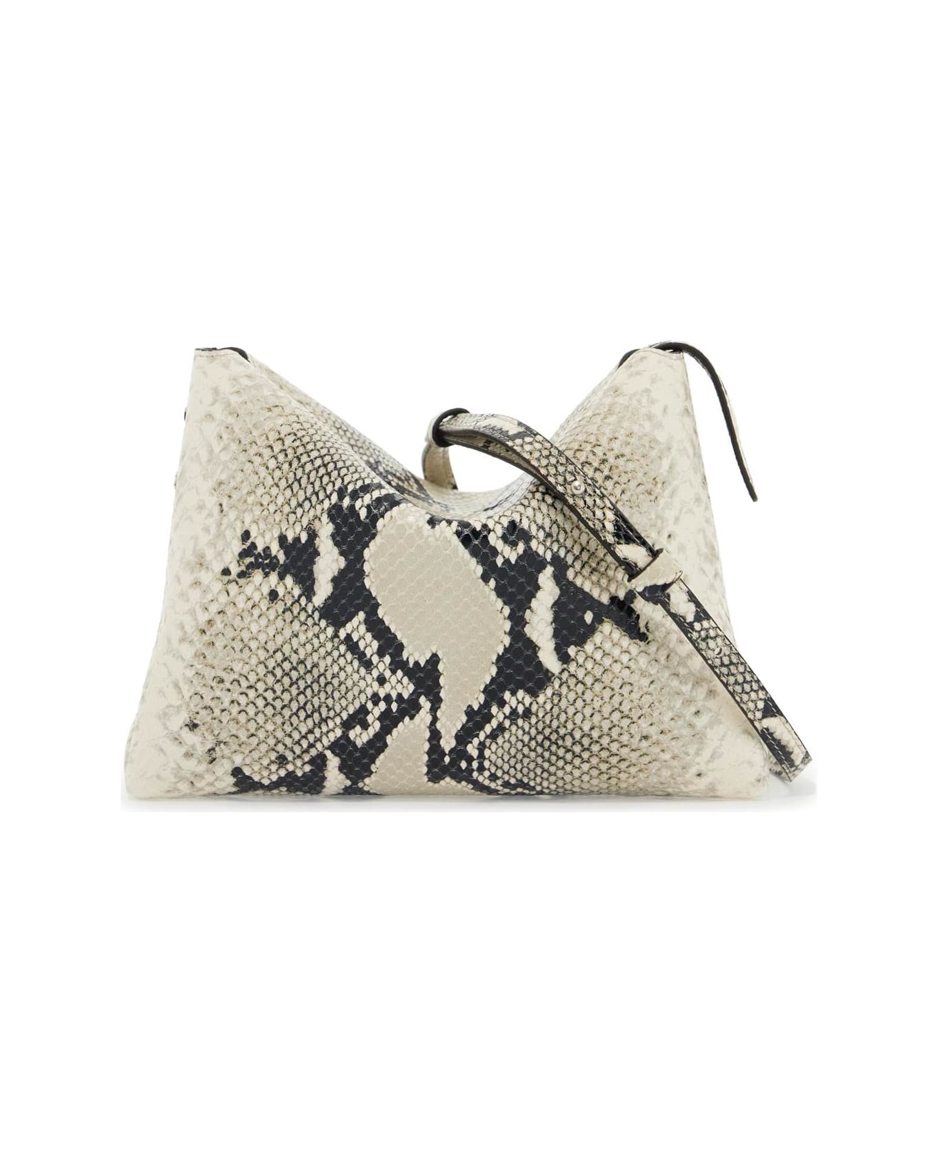 Khaite Python Print Leather Lina Clutch Bag - NATURAL