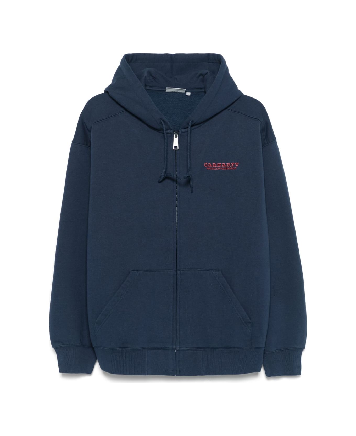 Carhartt WIP Logo Cotton Zipped Hoodie - Blue