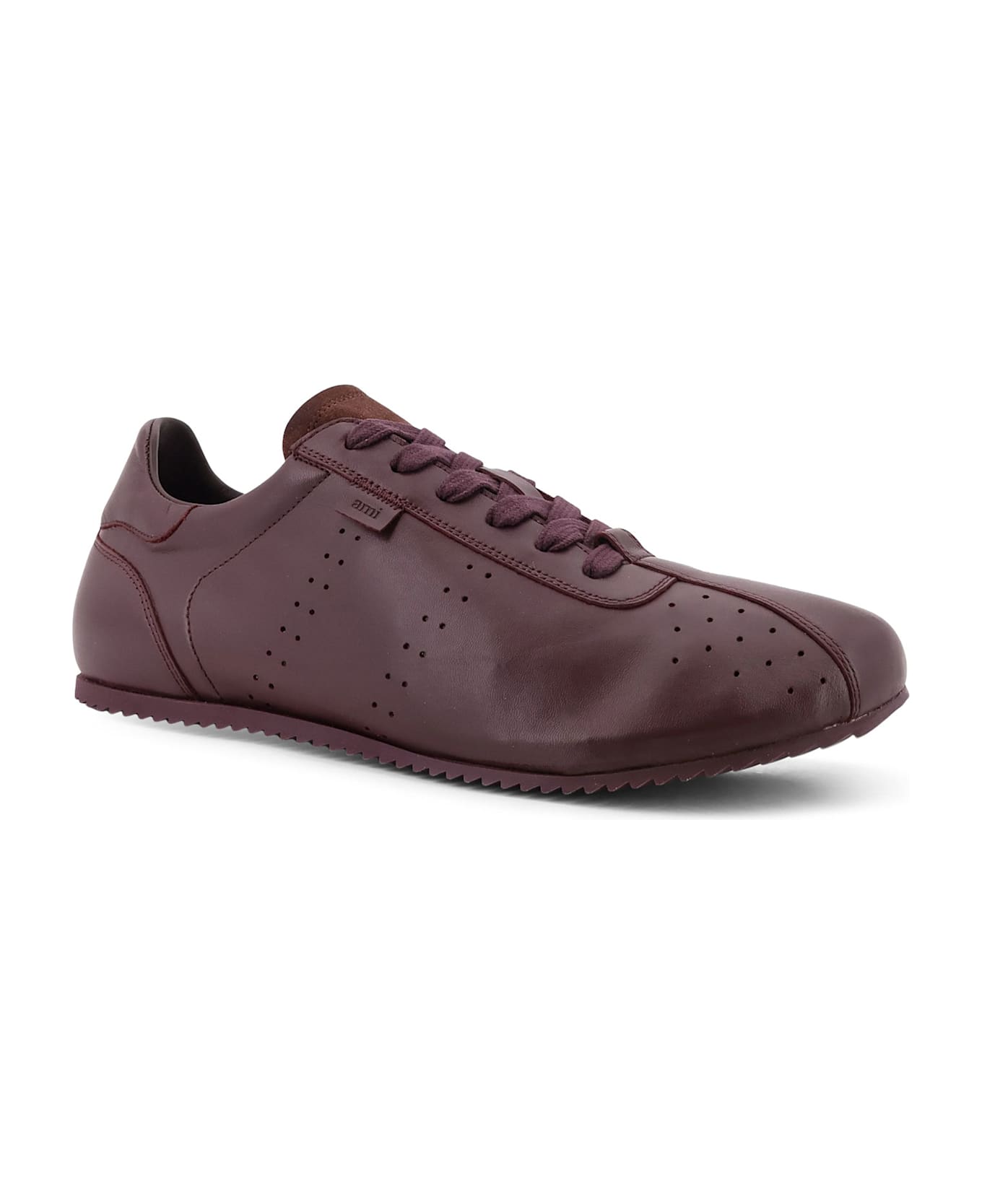 Ami Alexandre Mattiussi Leather Low-top Sneakers - CERISE