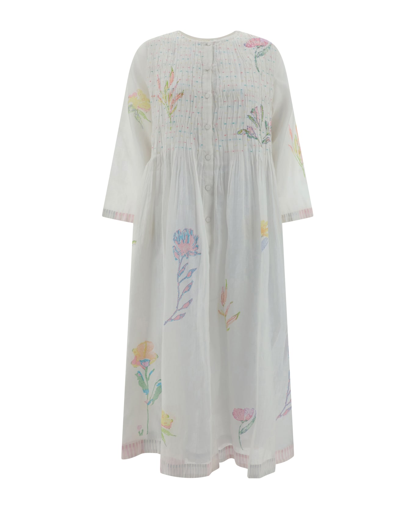 Eka Parle Chemisier Dress - White ワンピース＆ドレス