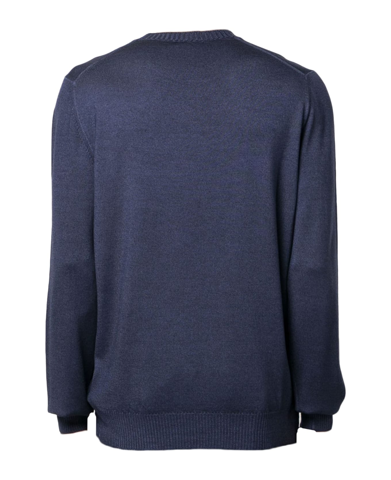 Fay Navy Blue Virgin Wool Jumper Sweater - BLU
