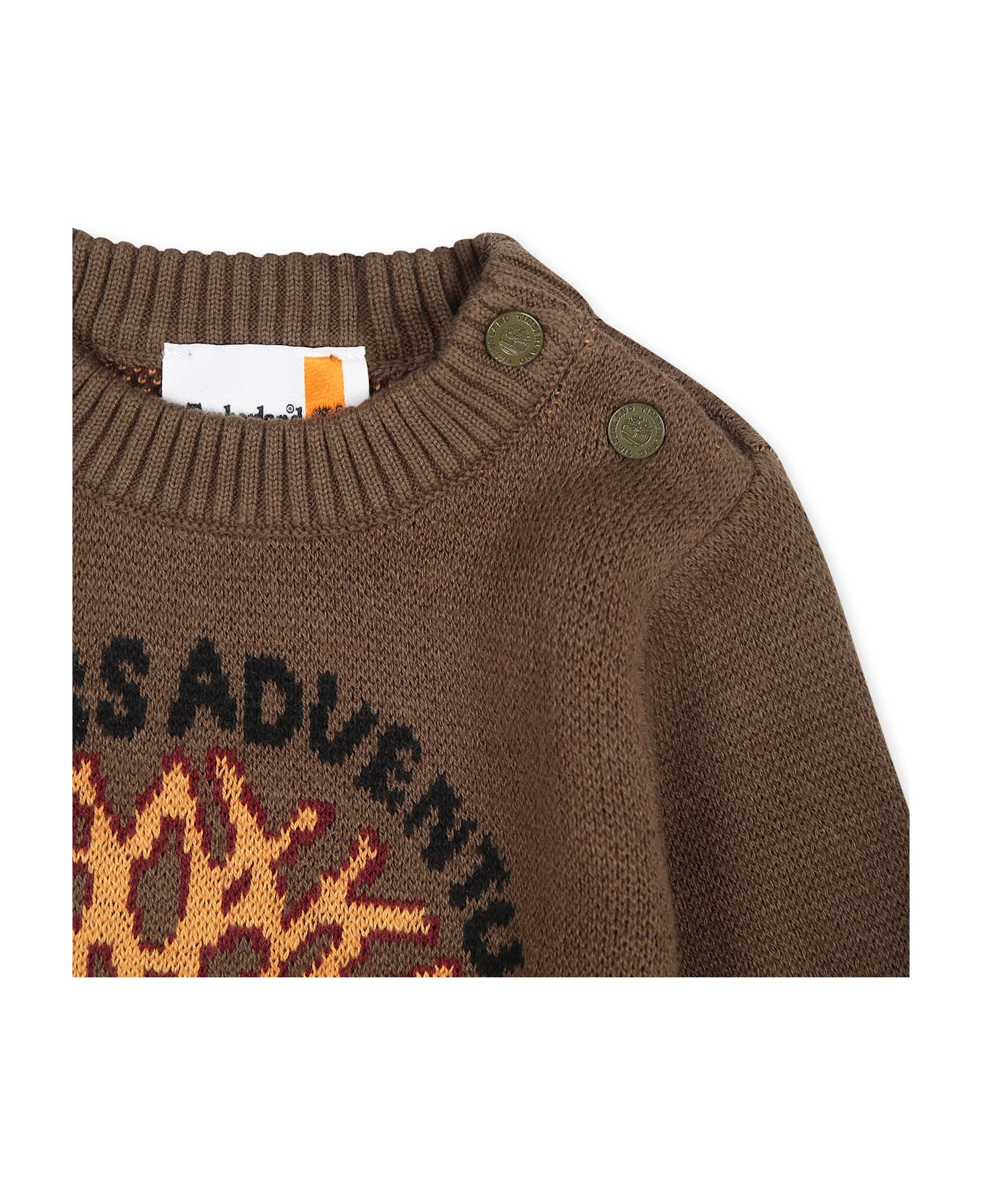 Timberland Green Sweater For Baby Boy With Logo - Green