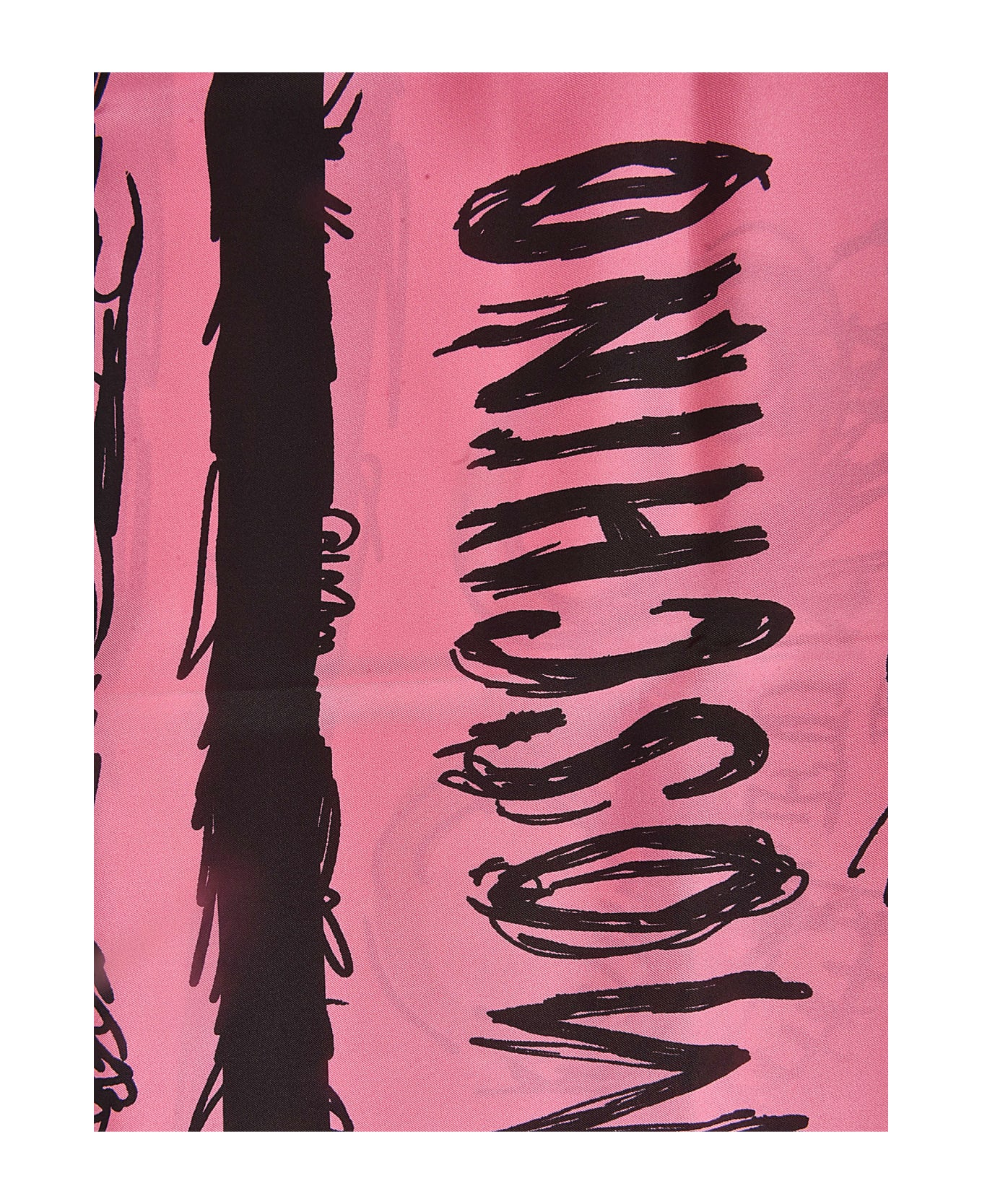 Moschino Logo Detail Scarf - Pink