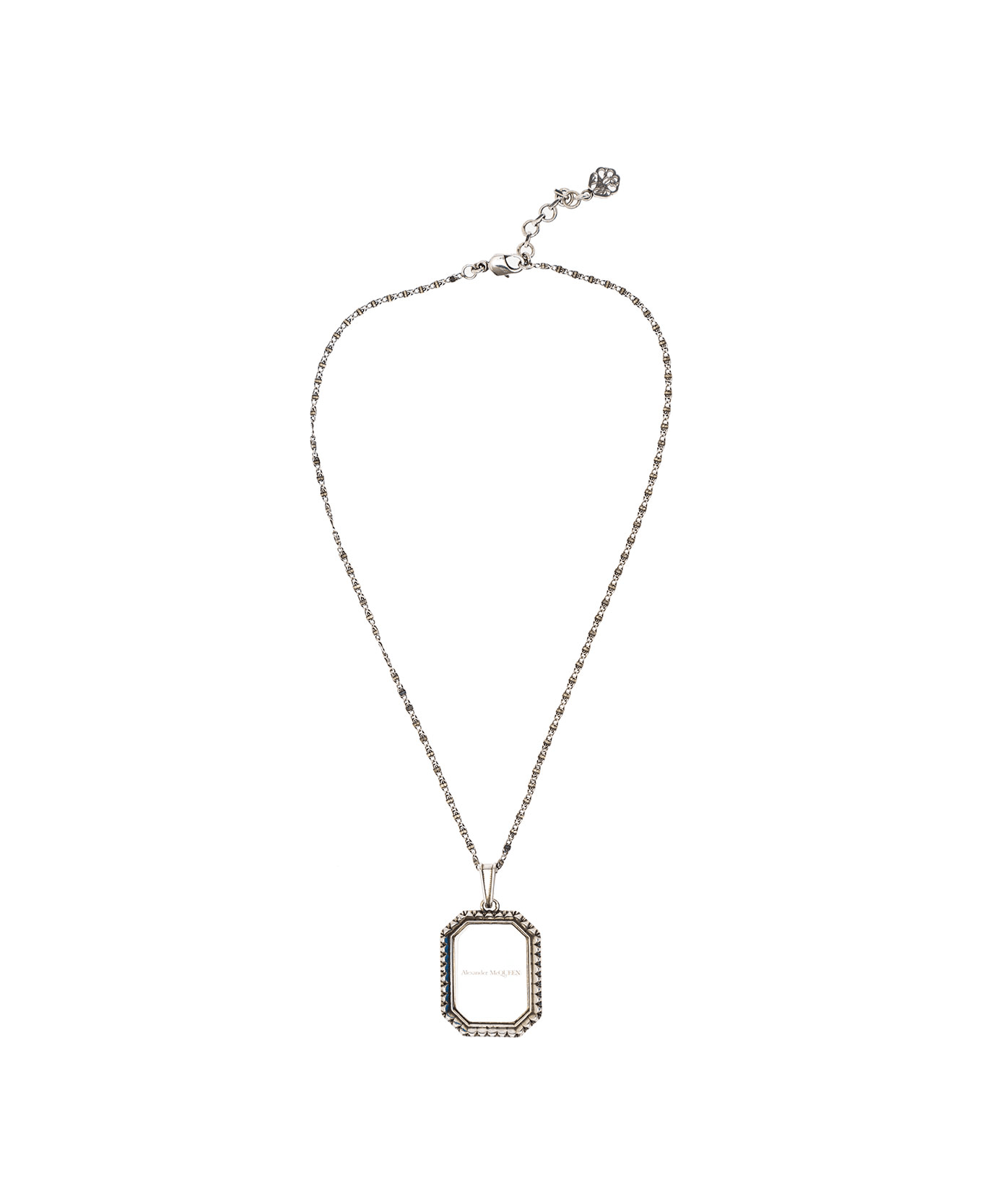 Alexander McQueen Woman's Brass Chain Necklace With Logo Pendant Detail - Metallic ネックレス