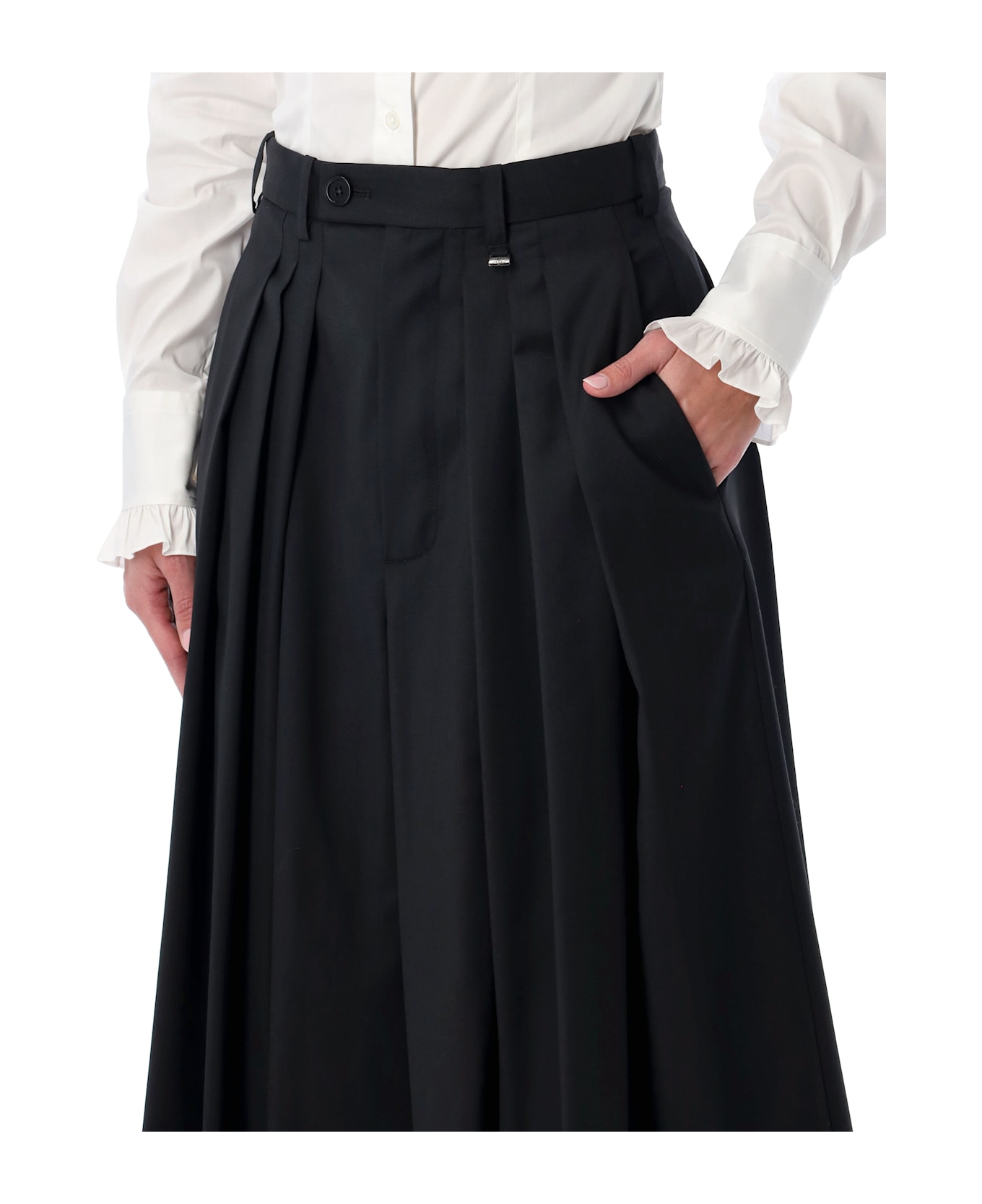 Vivienne Westwood Black Wool Culotte Pants - BLACK