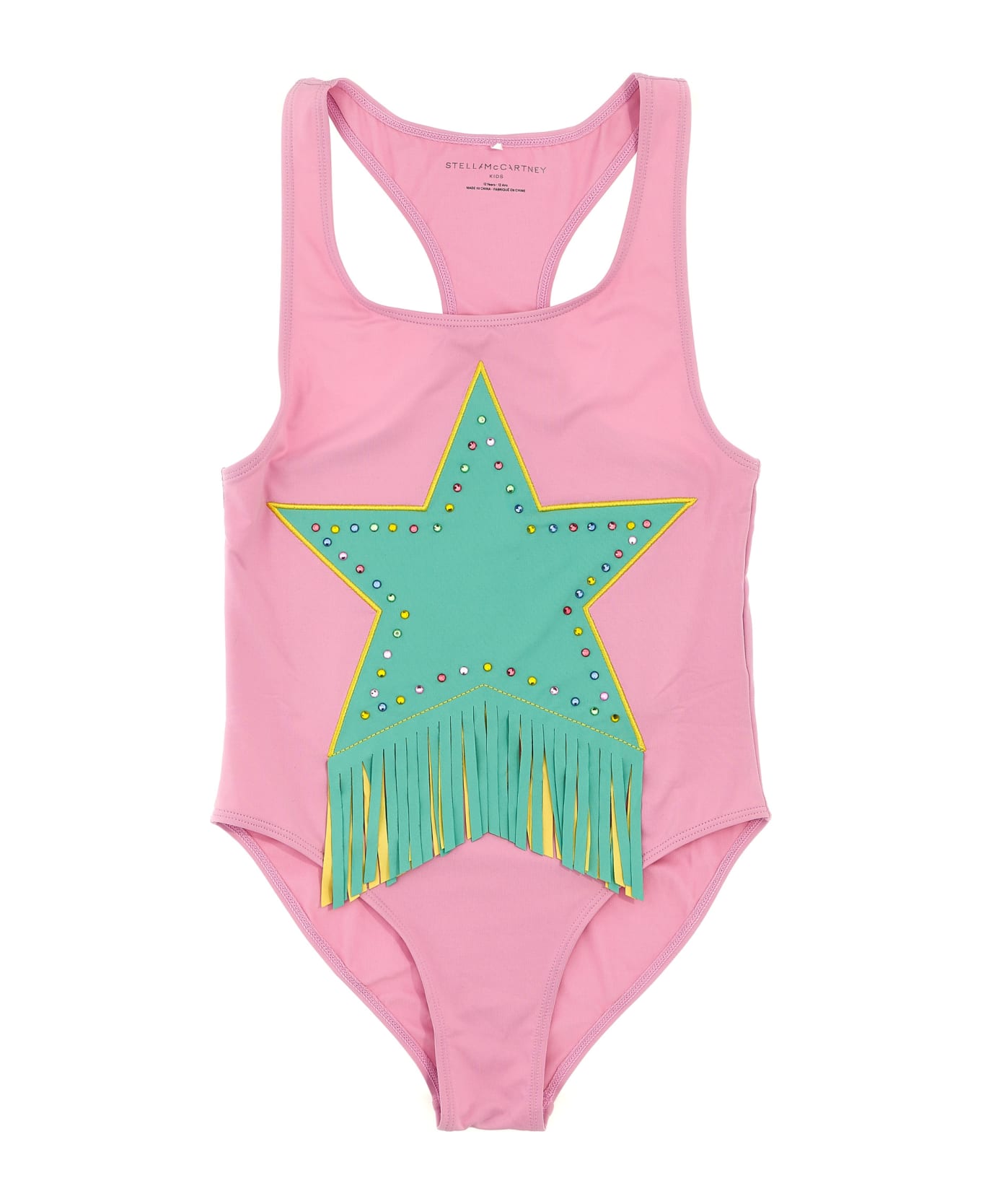 Stella McCartney Kids Fringed Star One-piece Swimsuit - Pink