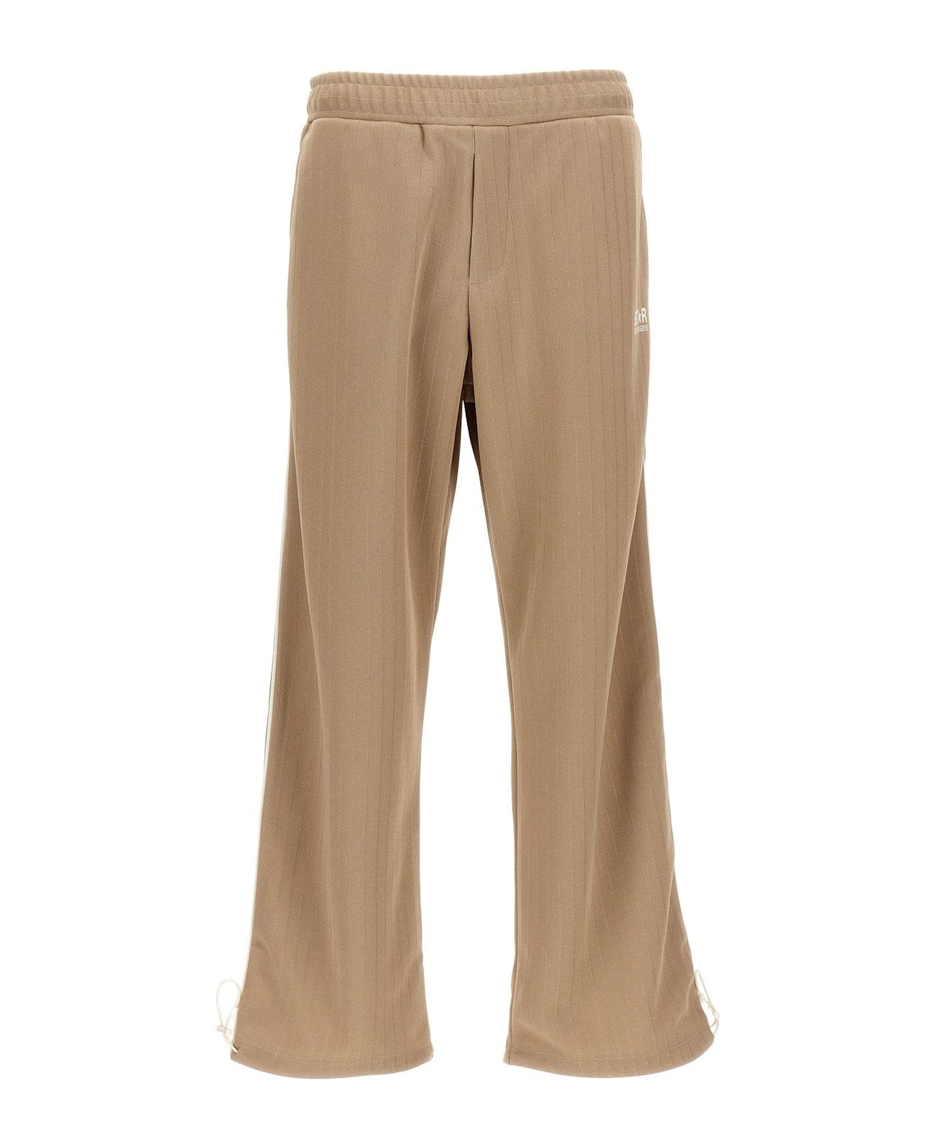 Golden Goose Logo Printed Straight-leg Trousers - Beige