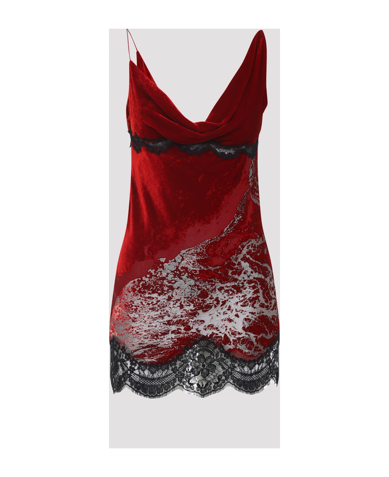 Roberto Cavalli Viscose Mini Dress - Rosso Scuro