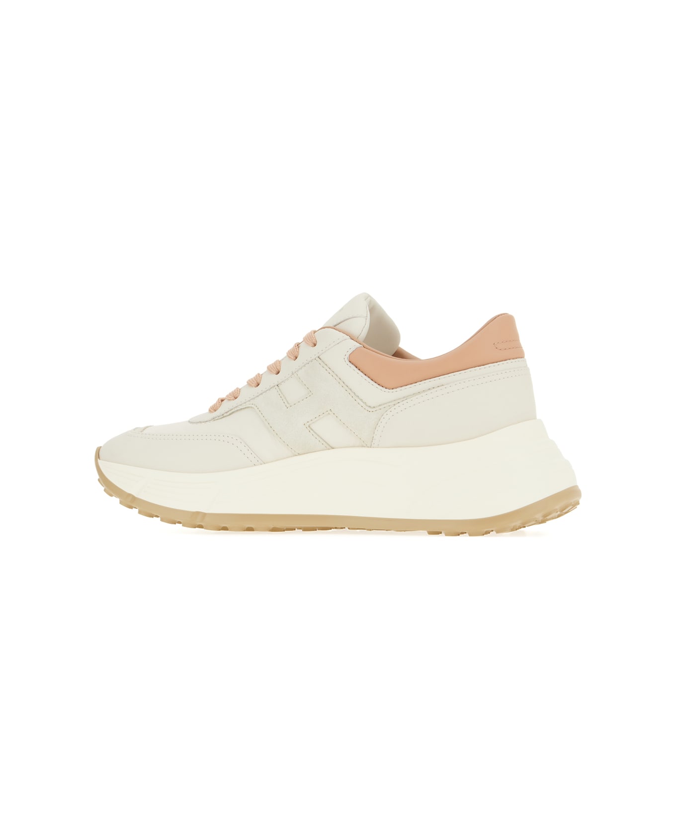 Hogan Multicolor Leather And Suede H669 Sneakers - GRIGIO ROSA