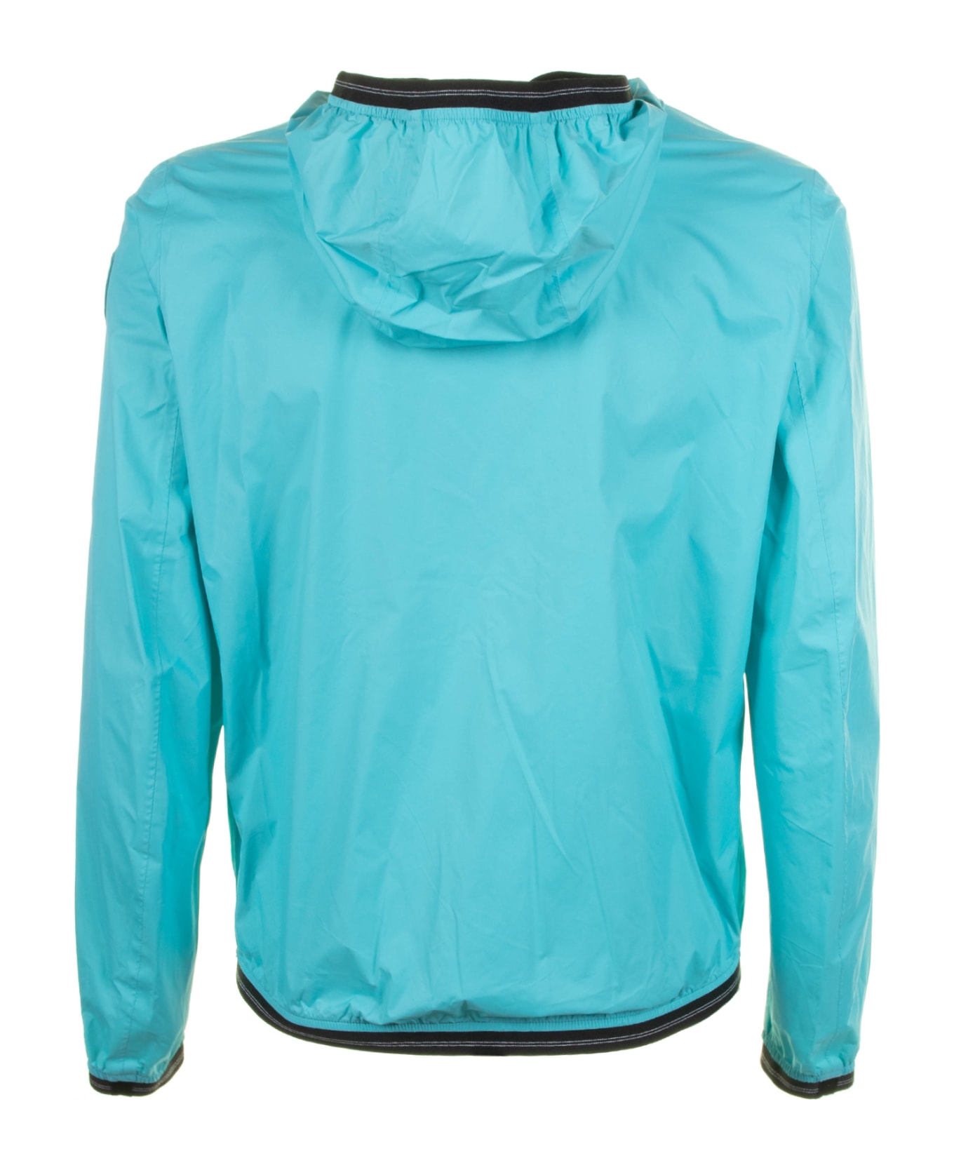 Blauer Turquoise Taped Windbreaker With Zip - TURCHESE