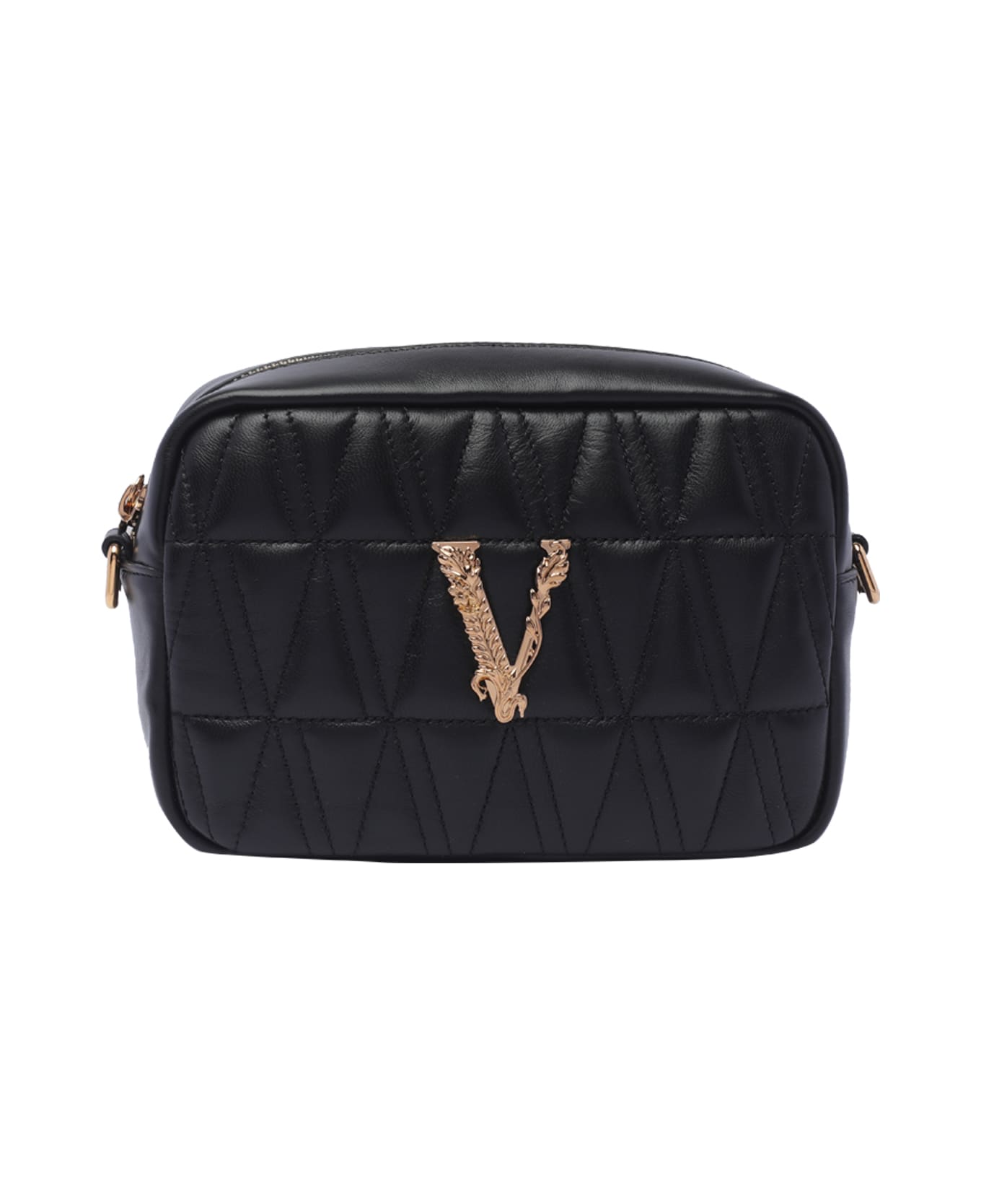 Versace Virtus Crossbody Bag - Black