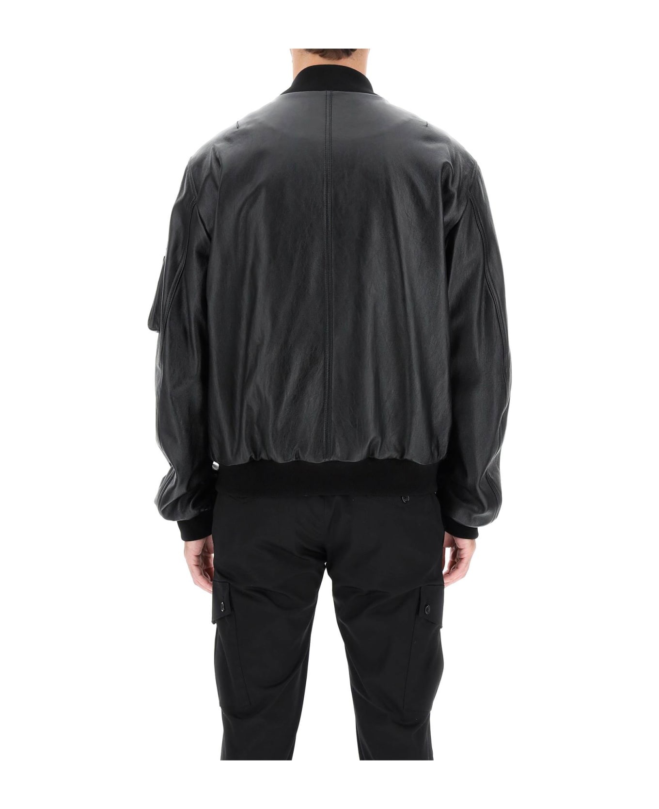 Dolce & Gabbana Leather Jacket - BLACK (Black) レザージャケット