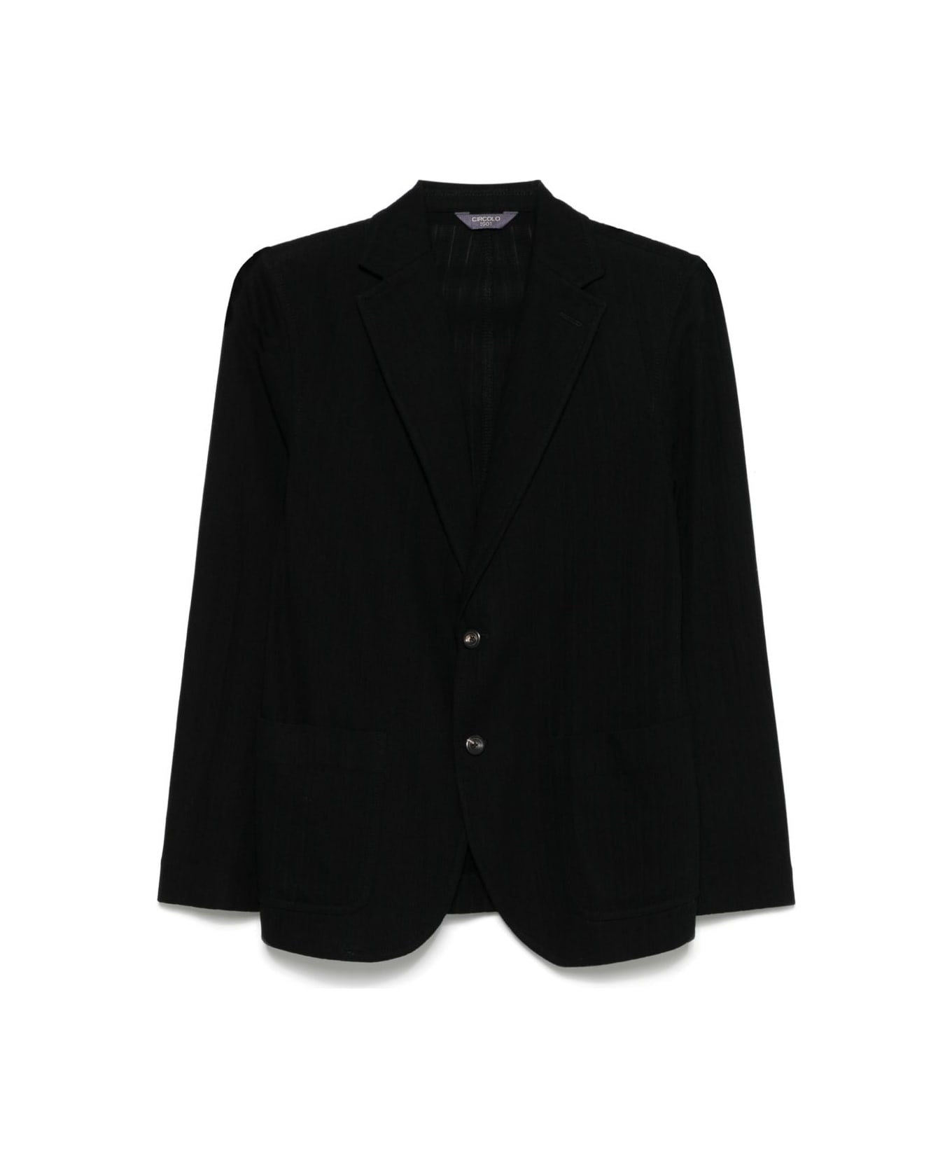 Circolo 1901 Cotton Single-breasted Jacket - Black