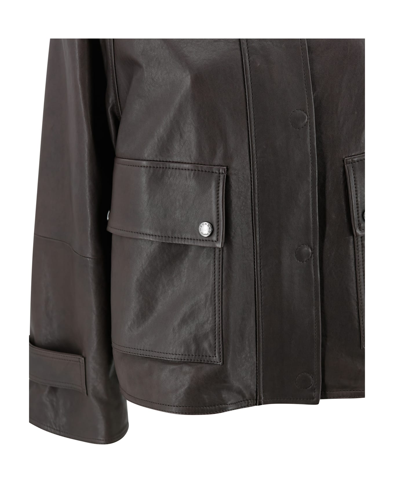 Weekend Max Mara Lambskin Leather Jacket - Ebony