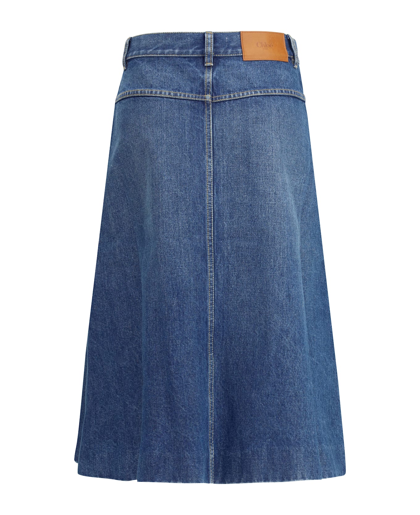 Chloé Denim Midi Skirt
