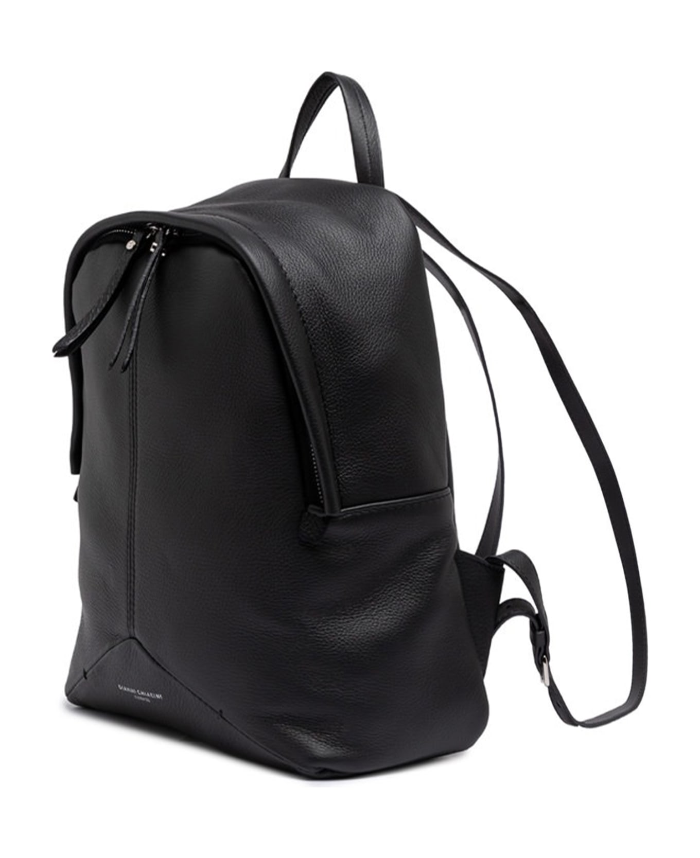 Gianni Chiarini Ambra Backpack In Matt Effect Leather - NERO
