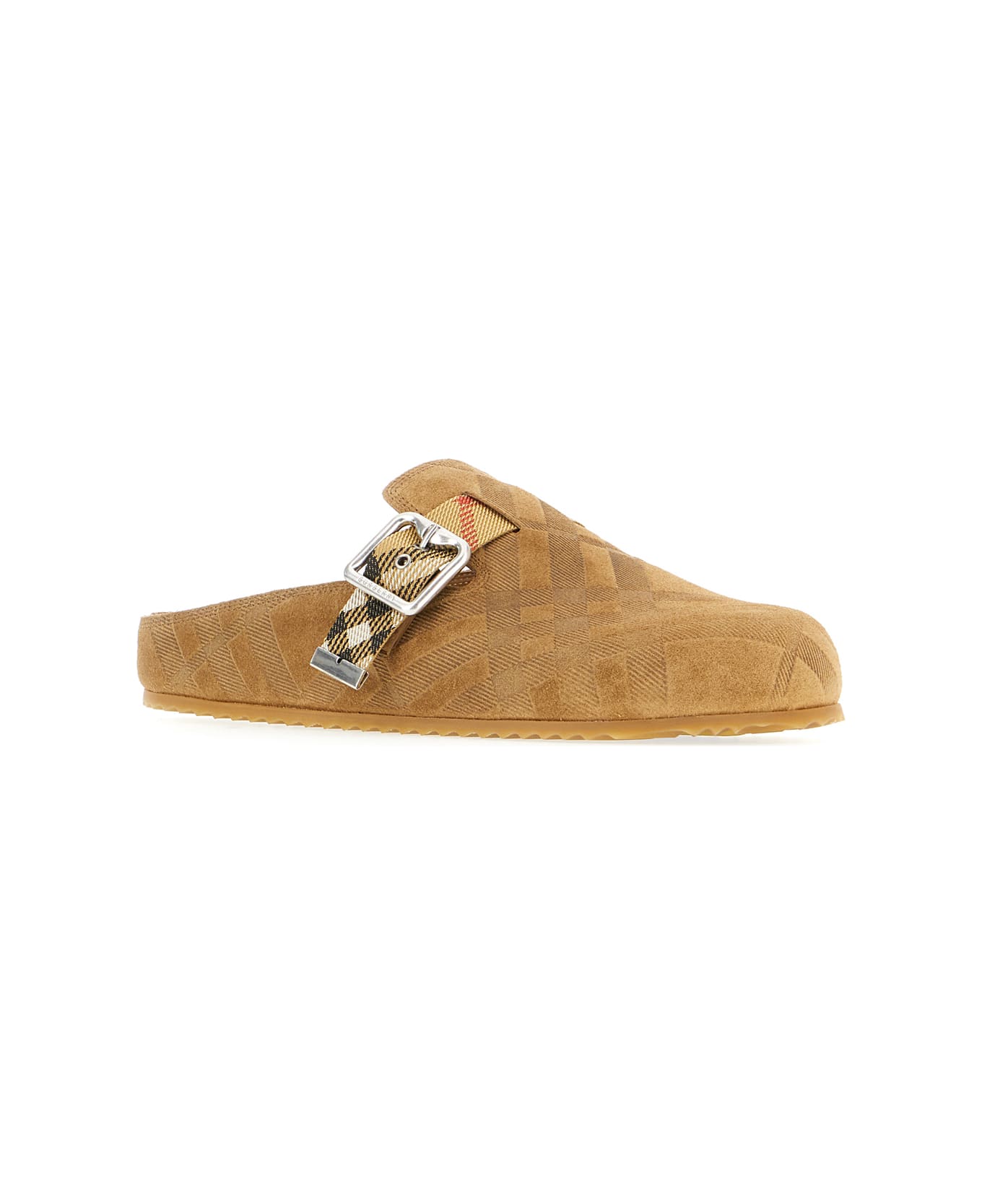 Burberry Biscuit Suede Slippers - BROWN