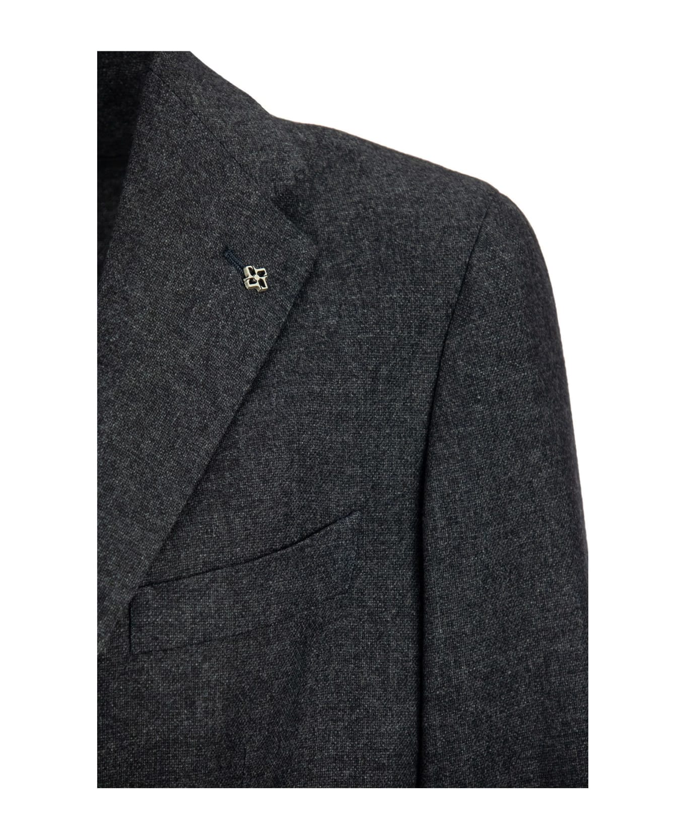 Tagliatore Cashmere Jacket Blazer - Blue Melange スーツ