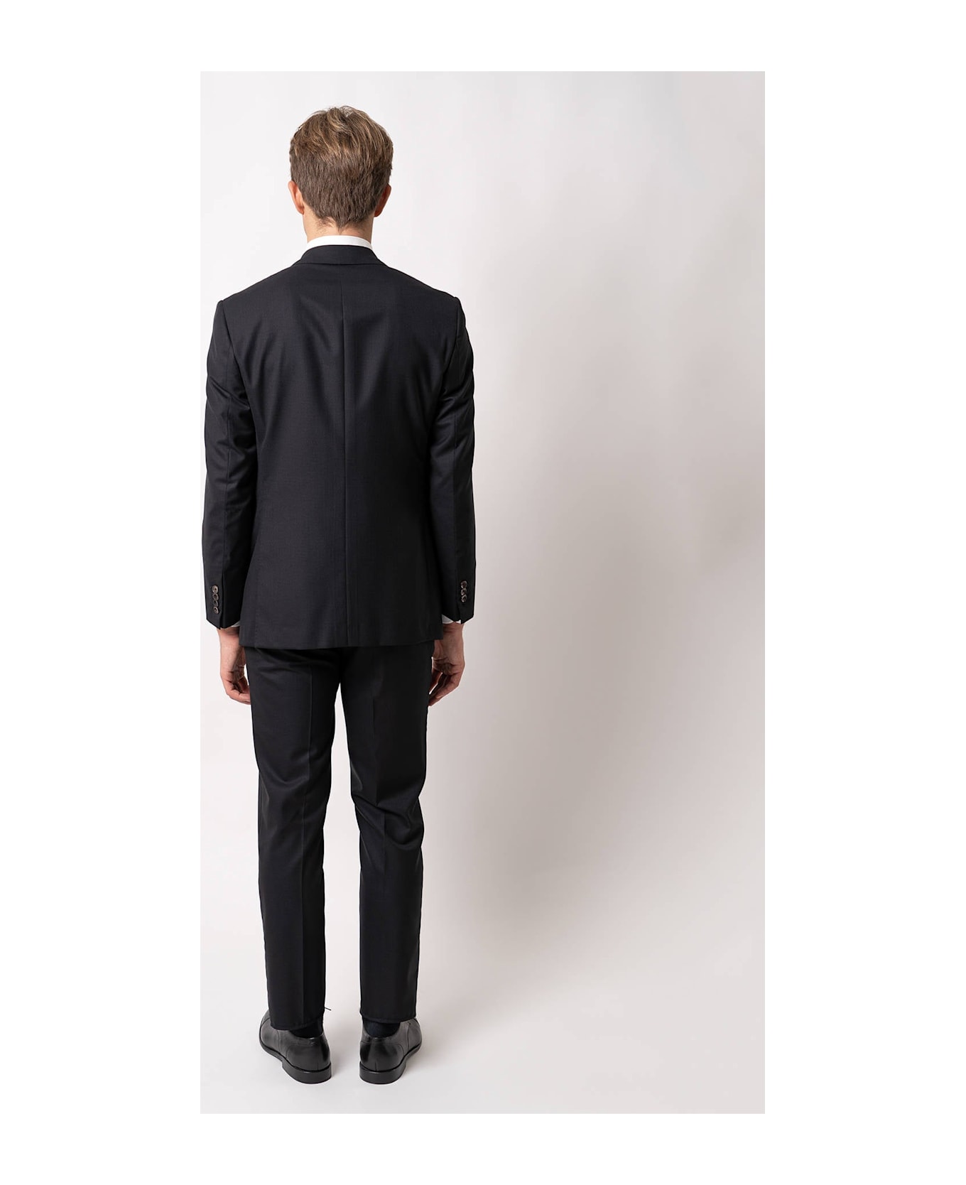 Larusmiani Single-breasted Wool Suit Londra Suit - Black