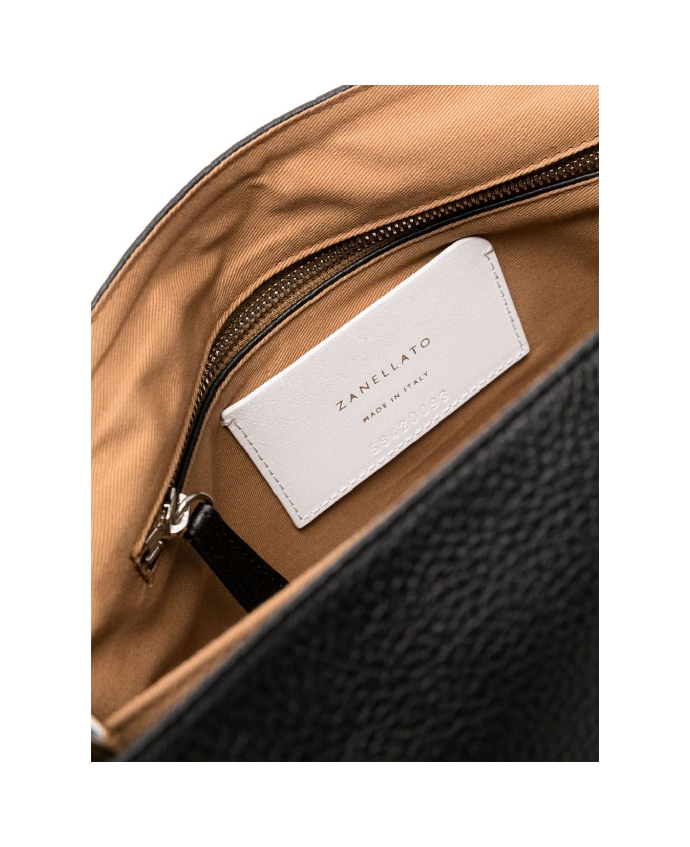 Zanellato Postina Daily Medium Leather Handbag - Black