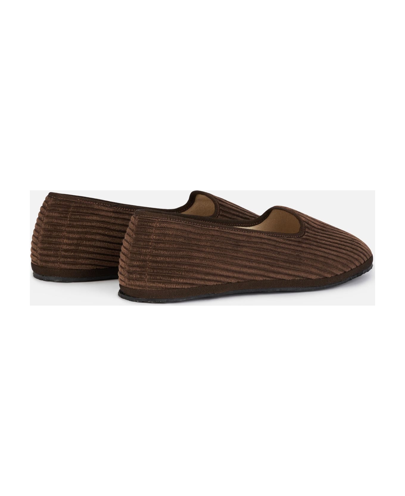 MC2 Saint Barth Woman Corduroy Slipper Loafers | My Chalom Special Edition - BROWN