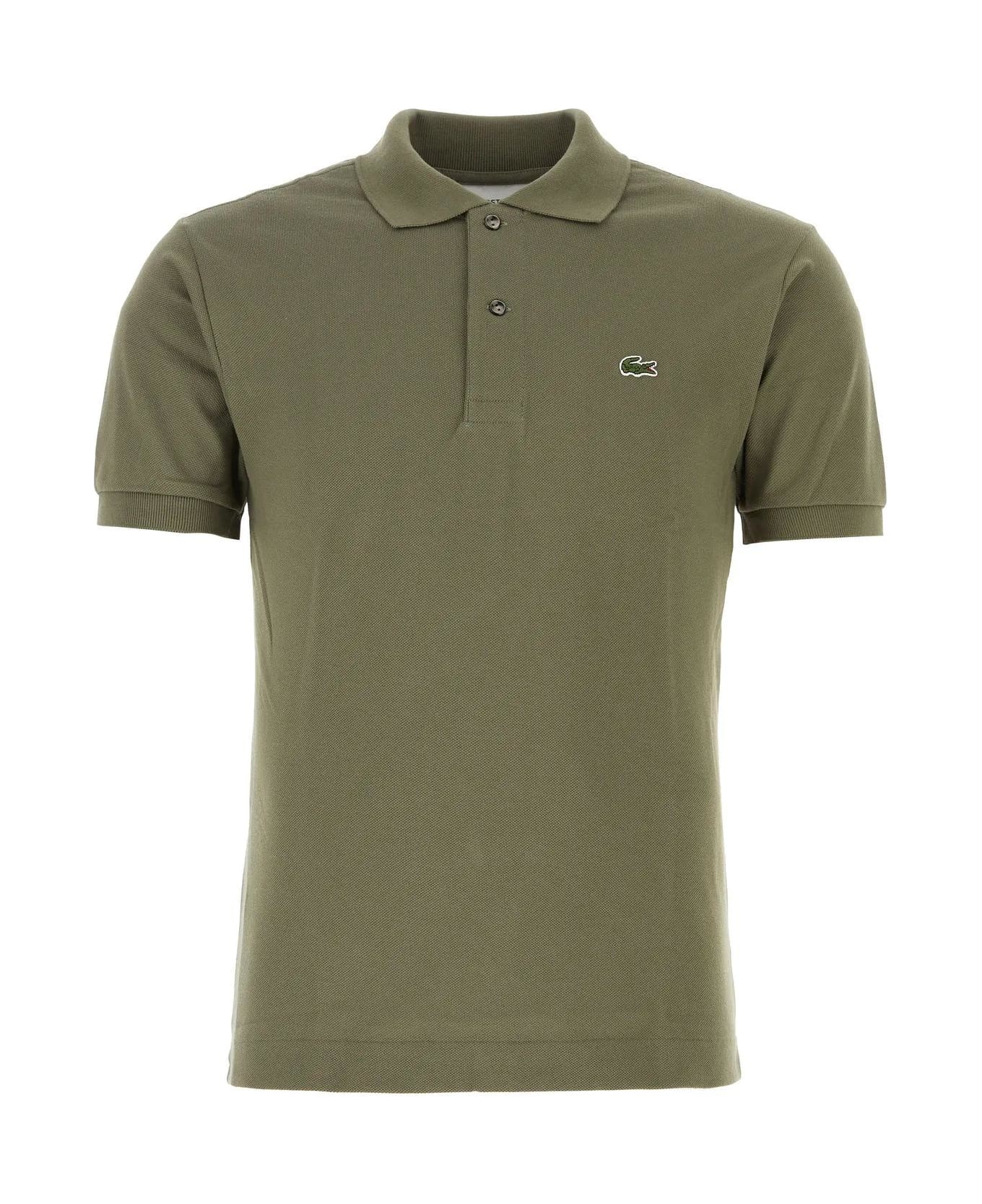 Lacoste Army Green Piquet Polo Shirt - Khaki
