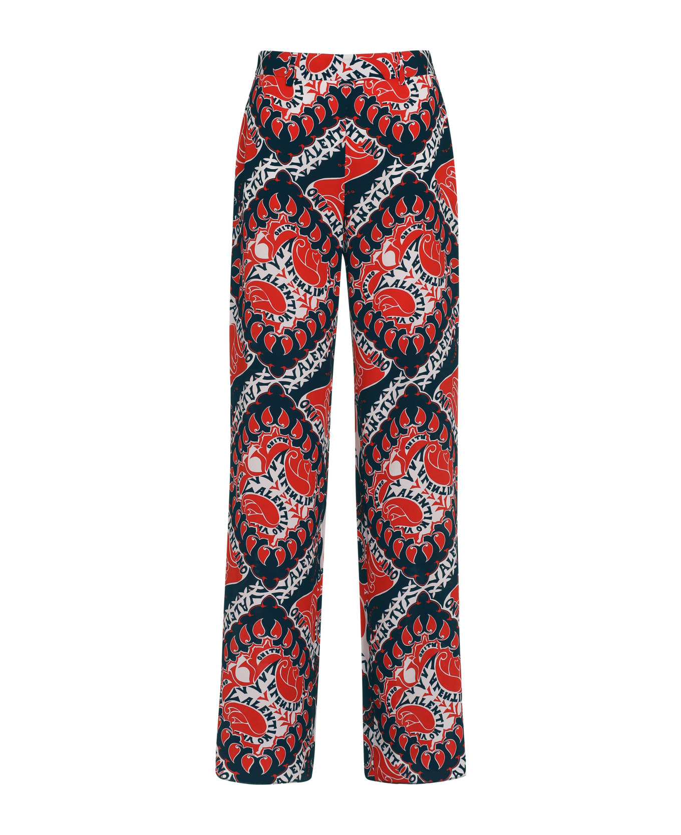 Valentino Printed Silk Pants - Multicolor