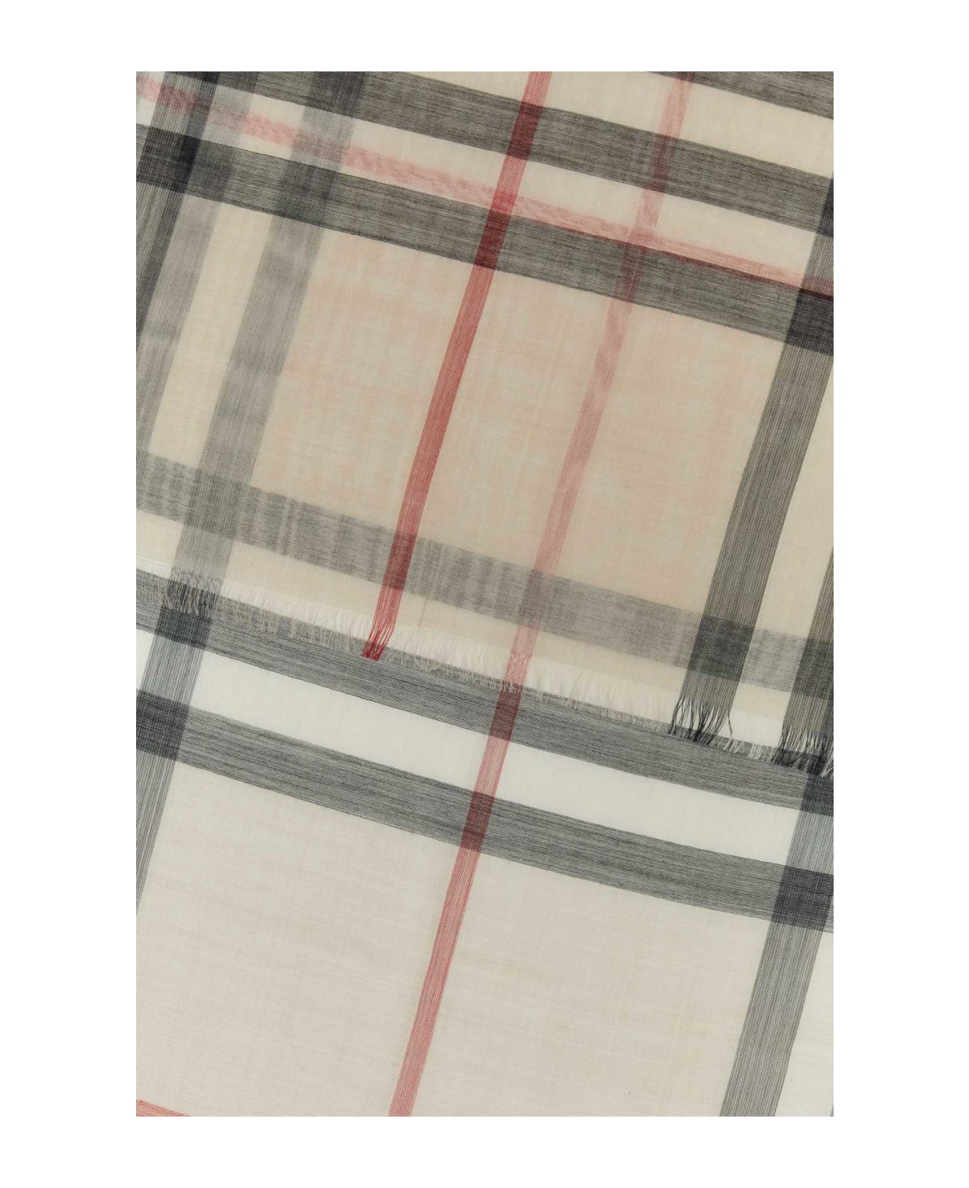 Burberry Embroidered Wool Blend Foulard - STONECHECK