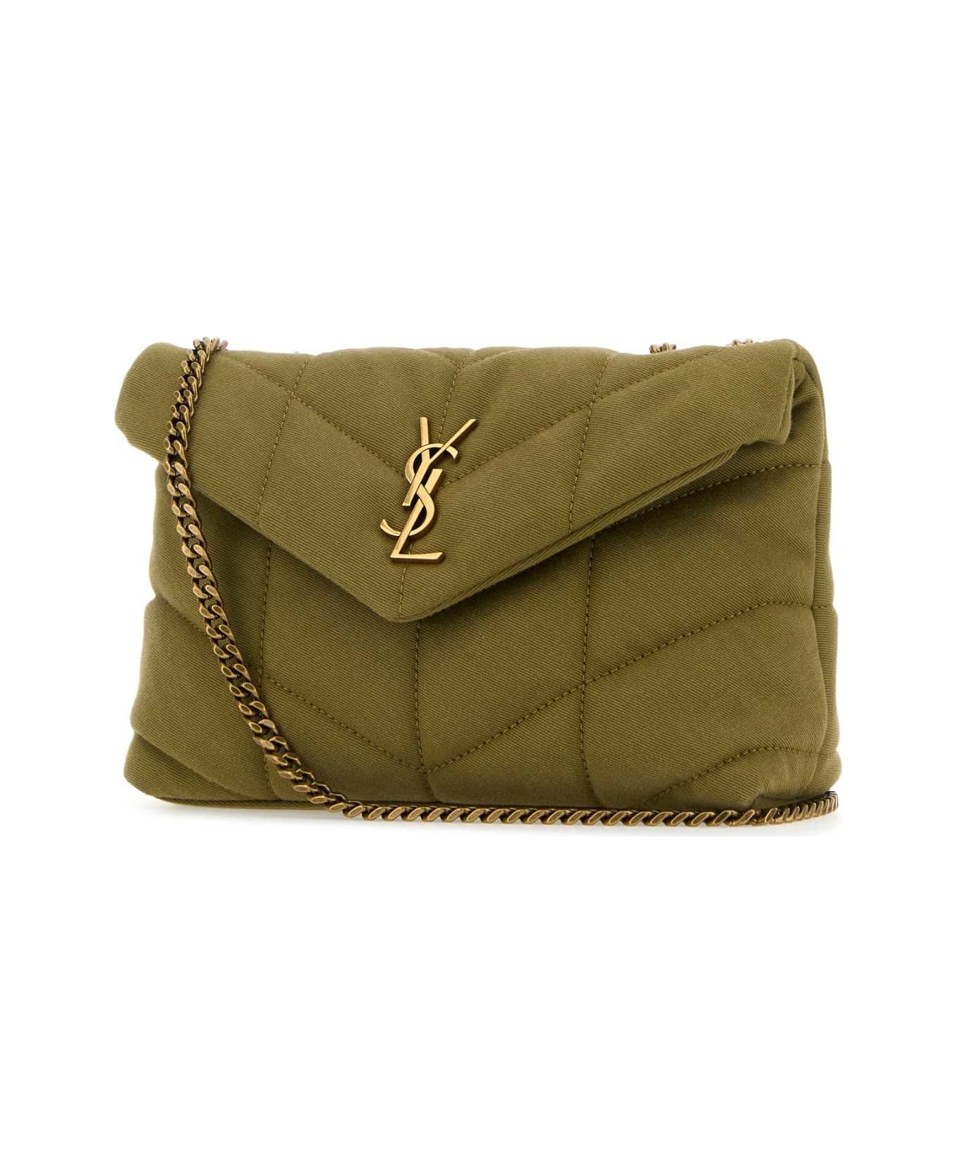 Saint Laurent Olive Green Canvas Puffer Toy Crossbody Bag - FIRGREEN ショルダーバッグ