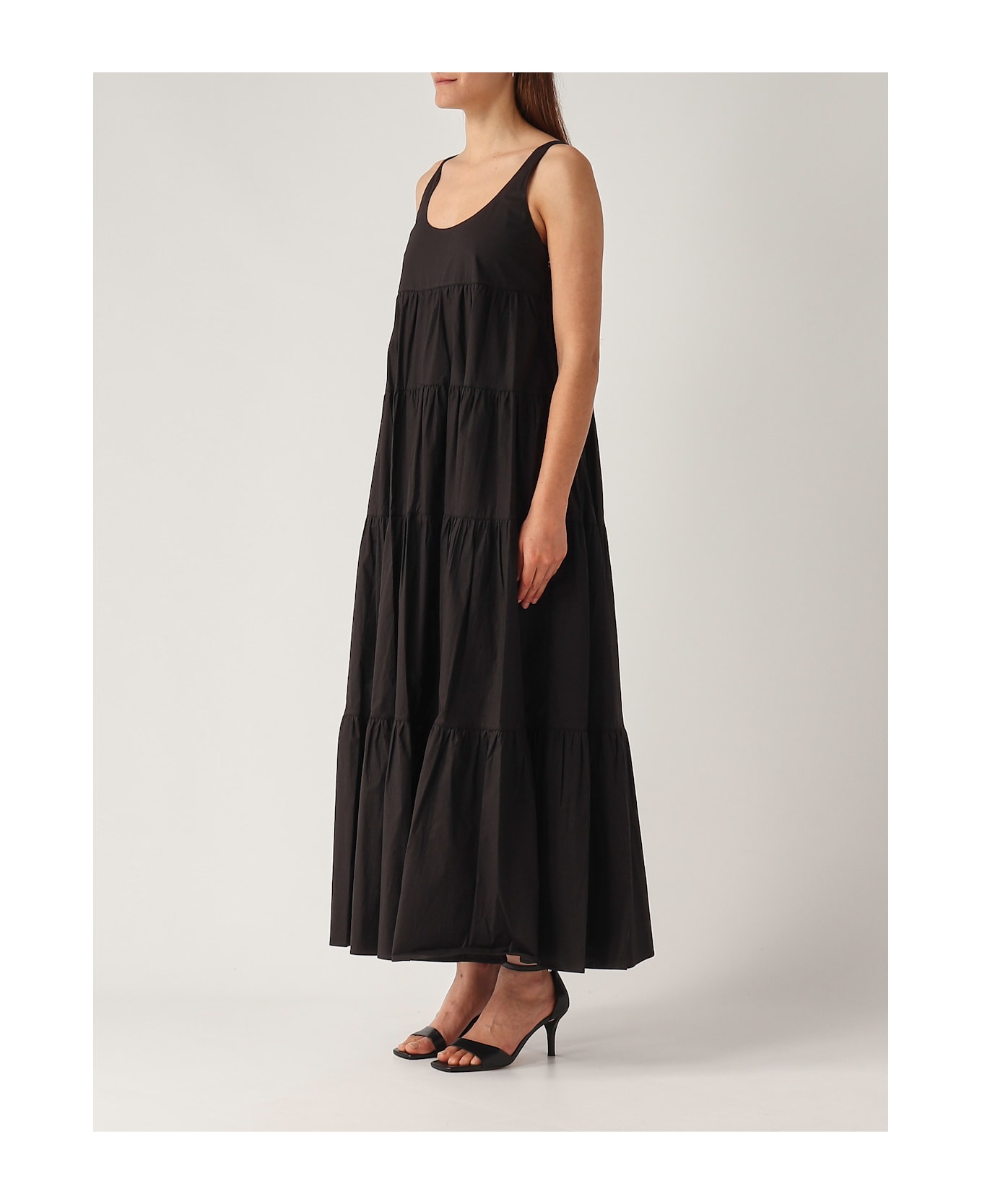 Michael Kors V Neck Tier Dress Dress - NERO