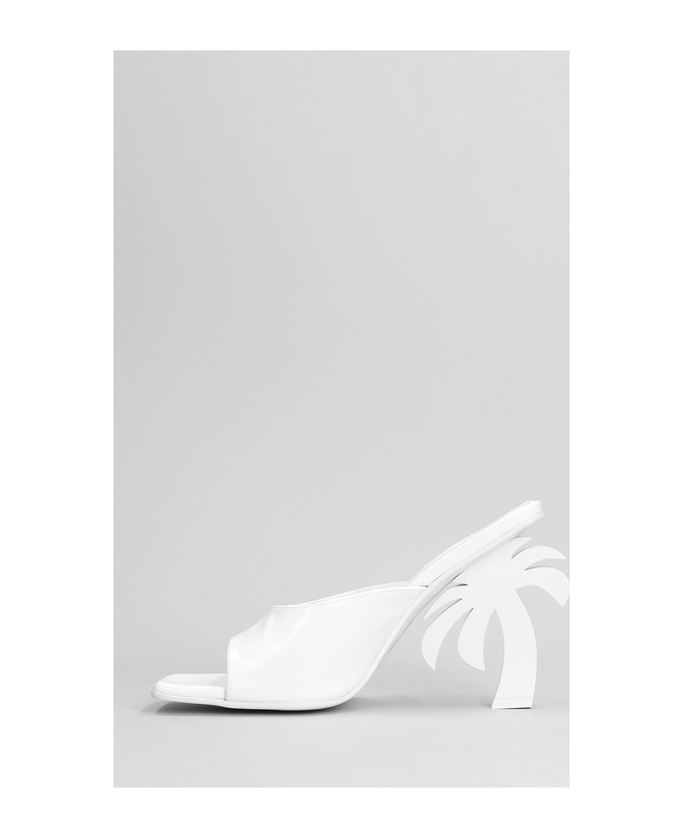 Palm Angels Sandals In White Leather - white
