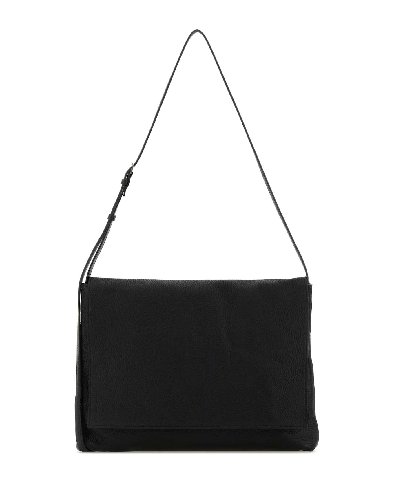 The Row Black Leather Nan Crossbody Bag - BLACK ANS